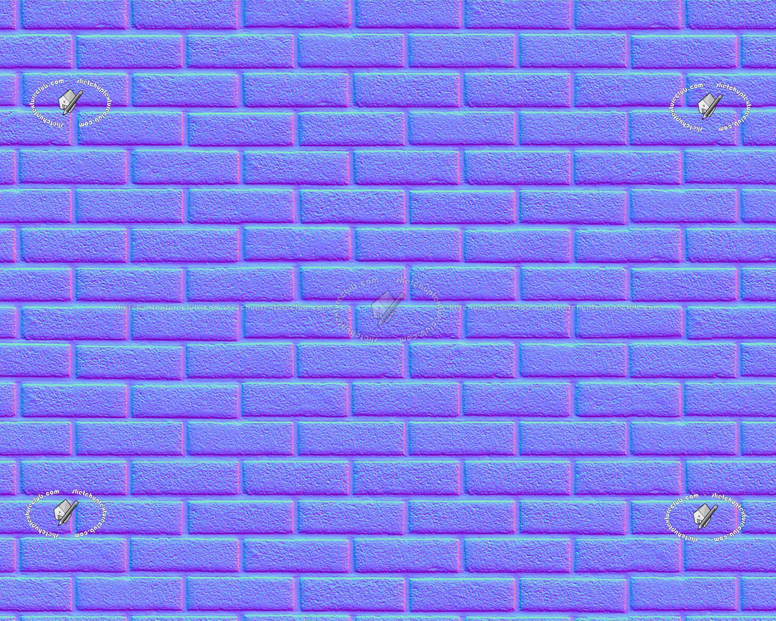 Textures   -   ARCHITECTURE   -   BRICKS   -   Facing Bricks   -   Rustic  - England rustic facing bricks texture seamless 20869 - Normal