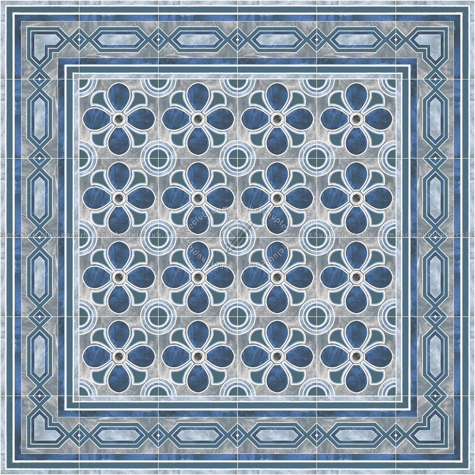 Textures   -   ARCHITECTURE   -   TILES INTERIOR   -   Cement - Encaustic   -   Encaustic  - Traditional encaustic cement ornate tile texture seamless 13648 (seamless)