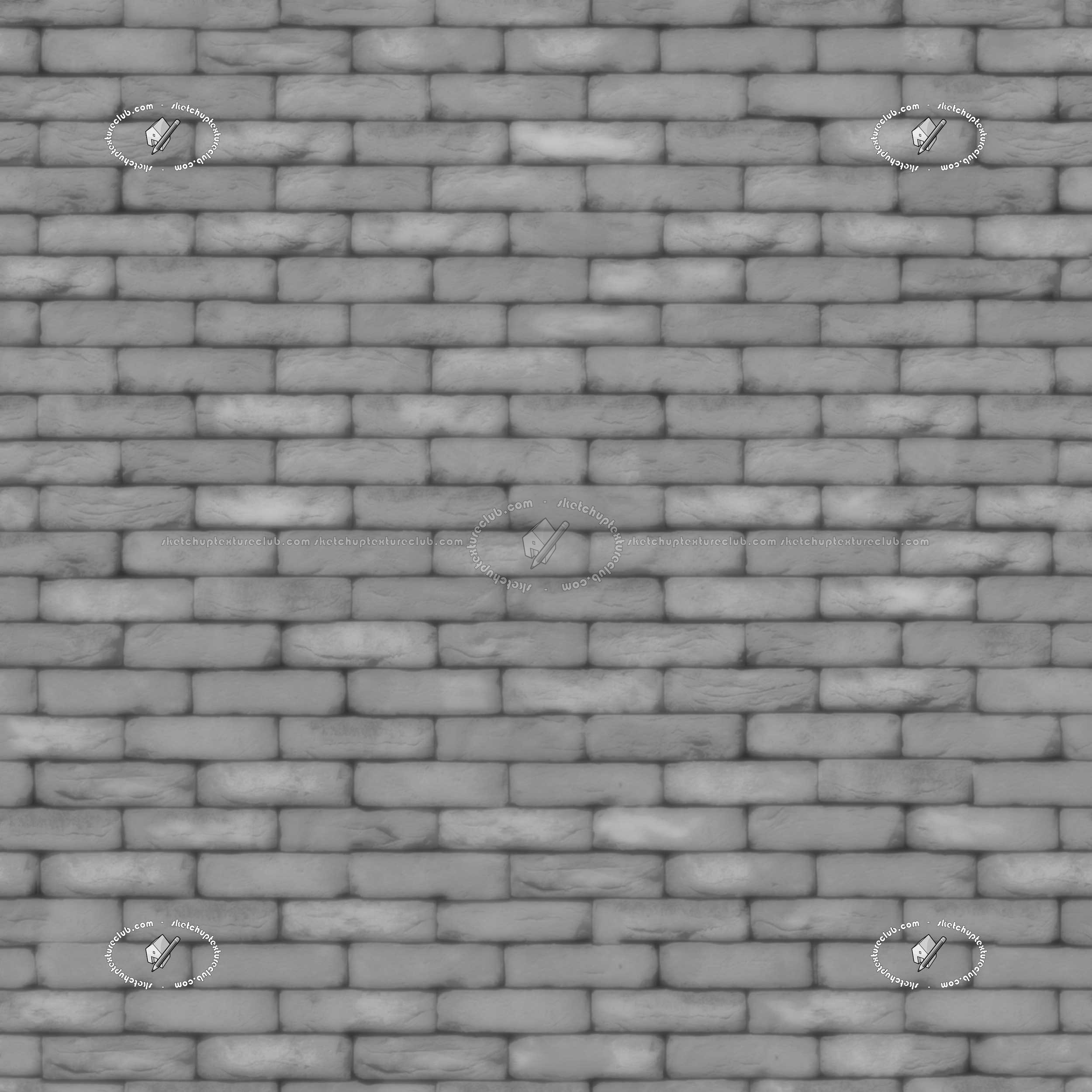 Textures   -   ARCHITECTURE   -   BRICKS   -   Facing Bricks   -   Rustic  - Rustic facing bricks texture seamless 20895 - Displacement