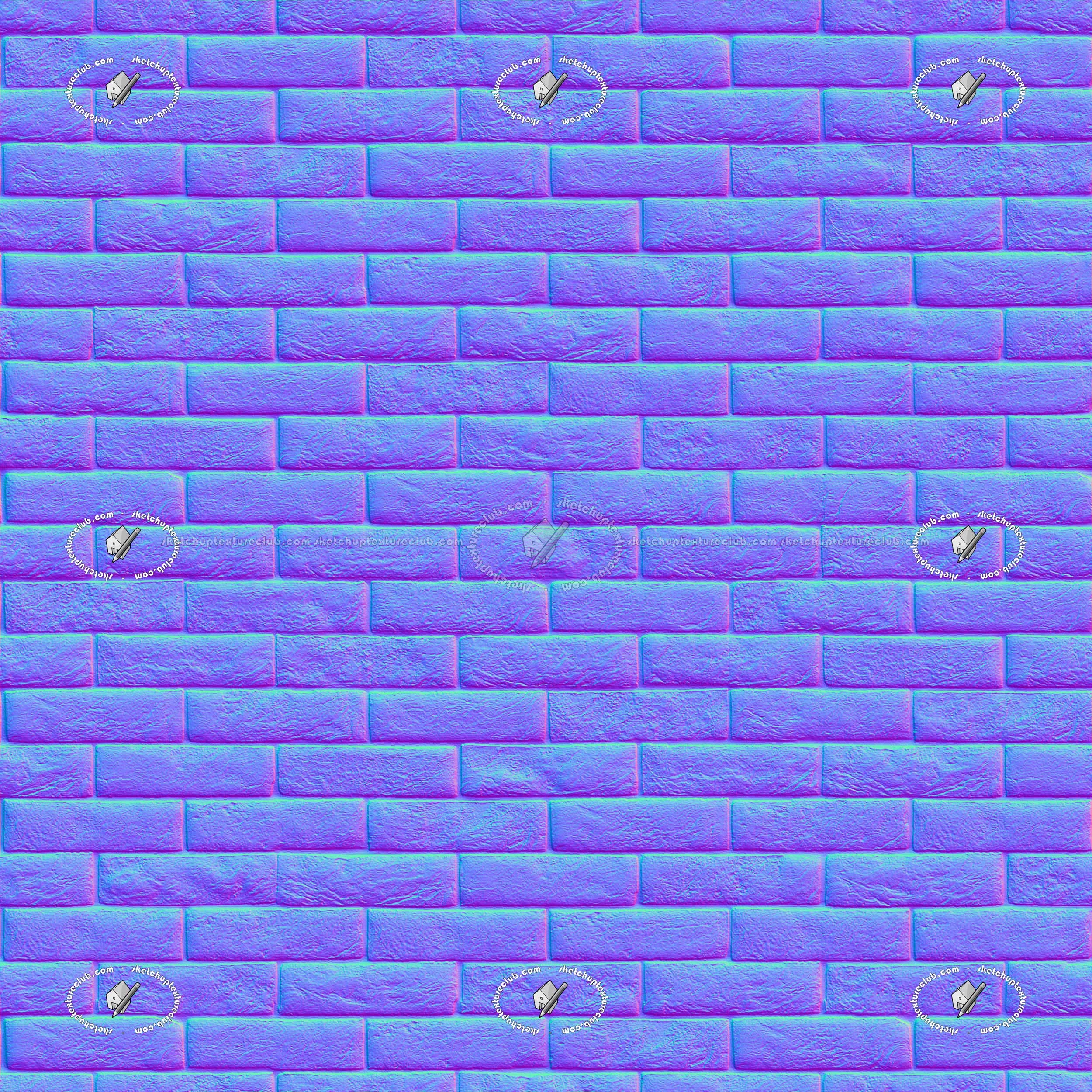 Textures   -   ARCHITECTURE   -   BRICKS   -   Facing Bricks   -   Rustic  - Rustic facing bricks texture seamless 20964 - Normal