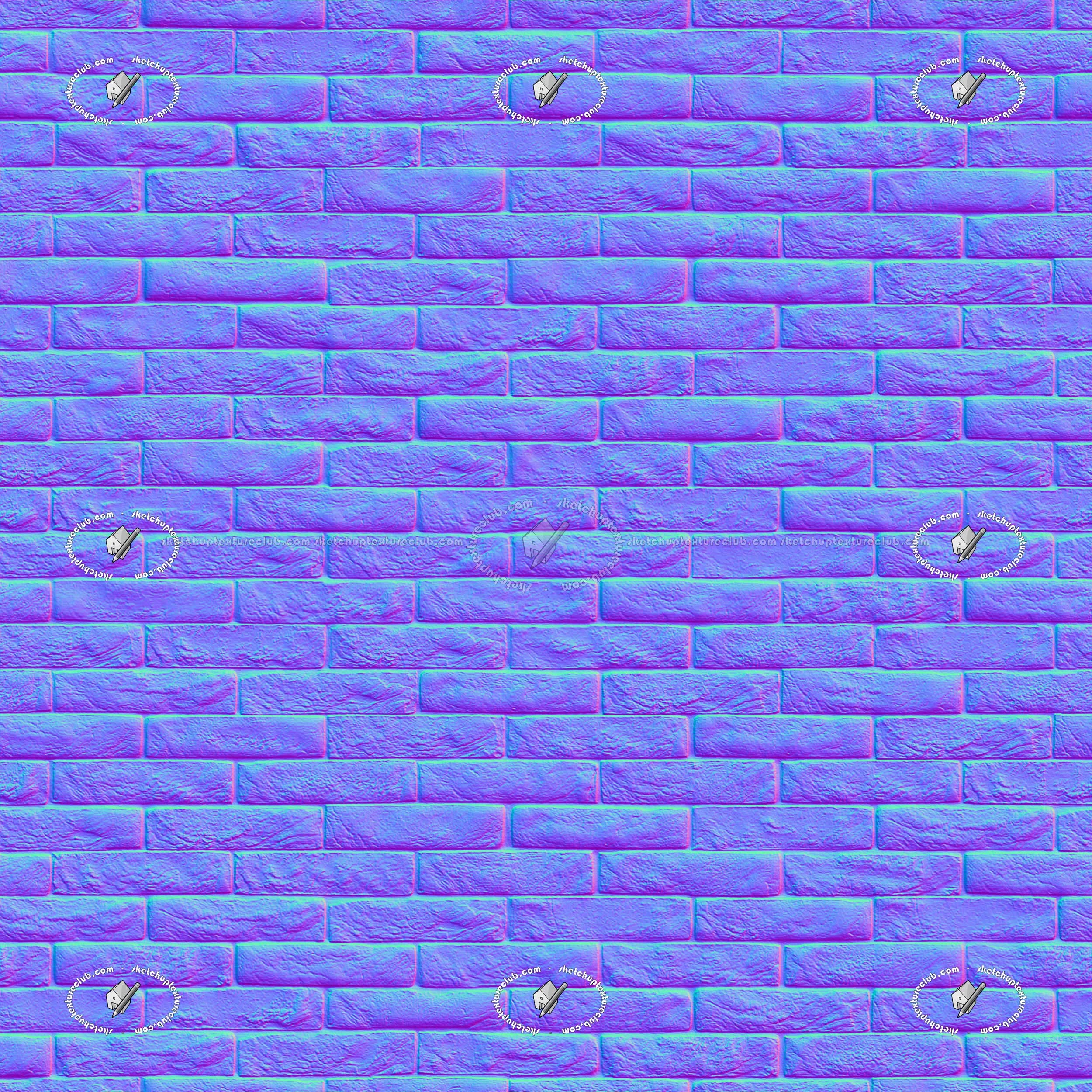 Textures   -   ARCHITECTURE   -   BRICKS   -   Facing Bricks   -   Rustic  - Rustic facing bricks texture seamless 20965 - Normal