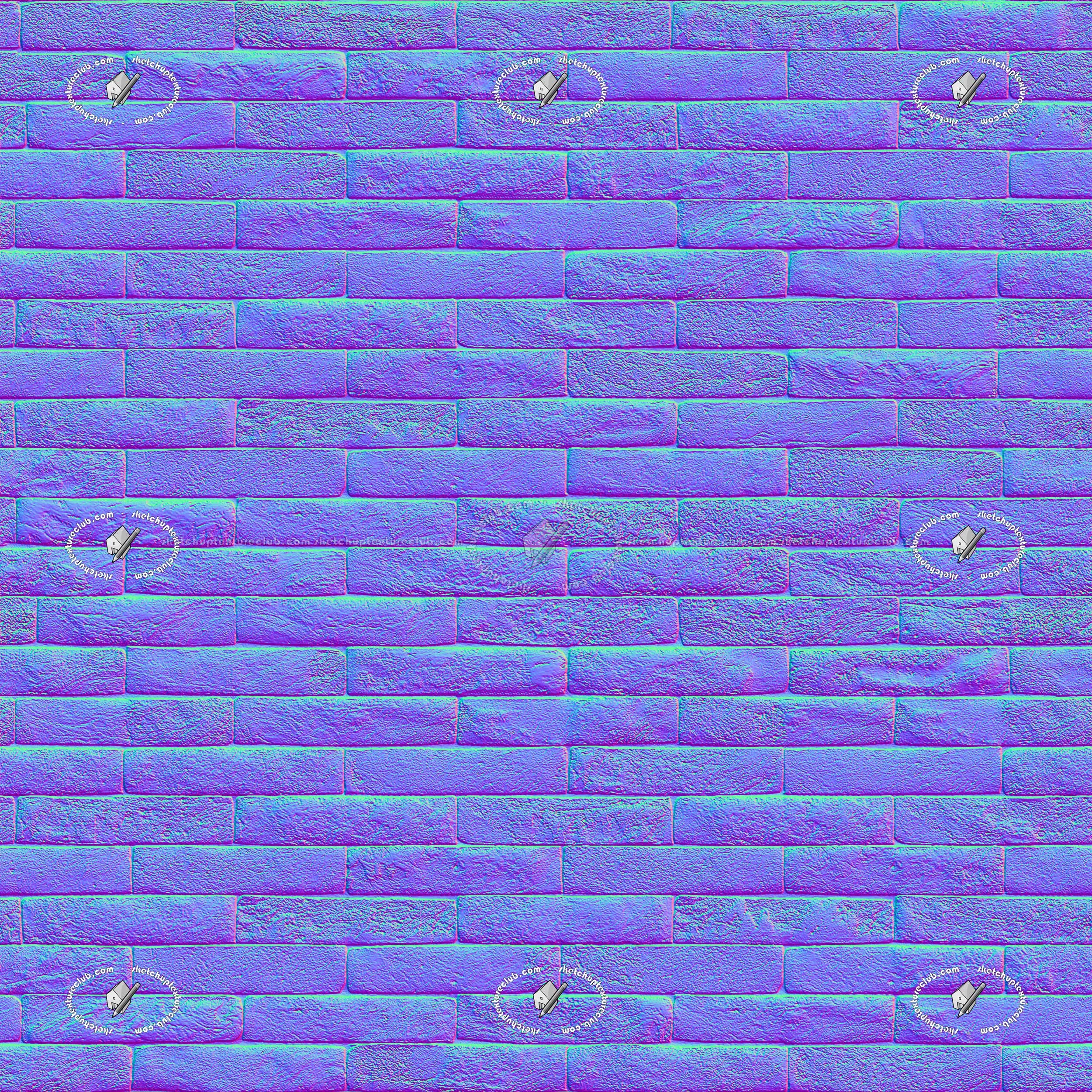 Textures   -   ARCHITECTURE   -   BRICKS   -   Facing Bricks   -   Rustic  - Rustic facing bricks texture seamless 20967 - Normal