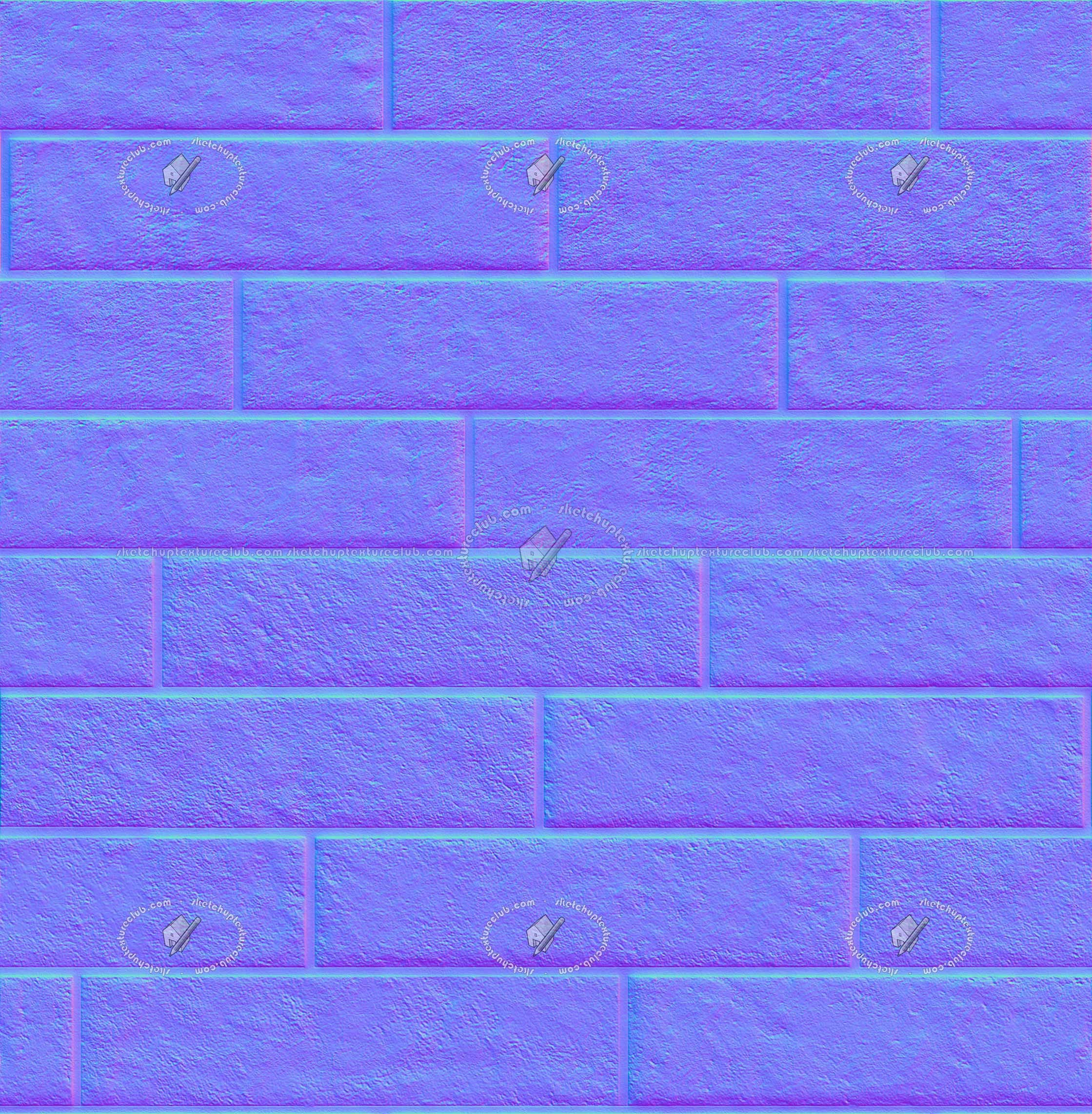Textures   -   ARCHITECTURE   -   BRICKS   -   Facing Bricks   -   Rustic  - Rustic facing bricks texture seamless 21268 - Normal