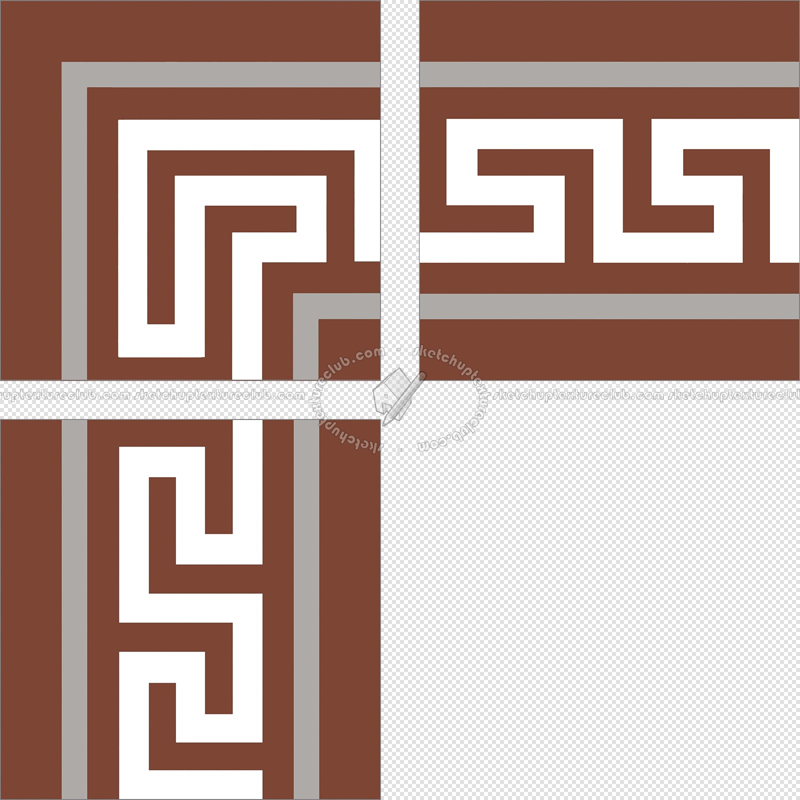 Textures   -   ARCHITECTURE   -   TILES INTERIOR   -   Cement - Encaustic   -   Victorian  - Greek border tiles cement floor texture seamless 13881 (seamless)