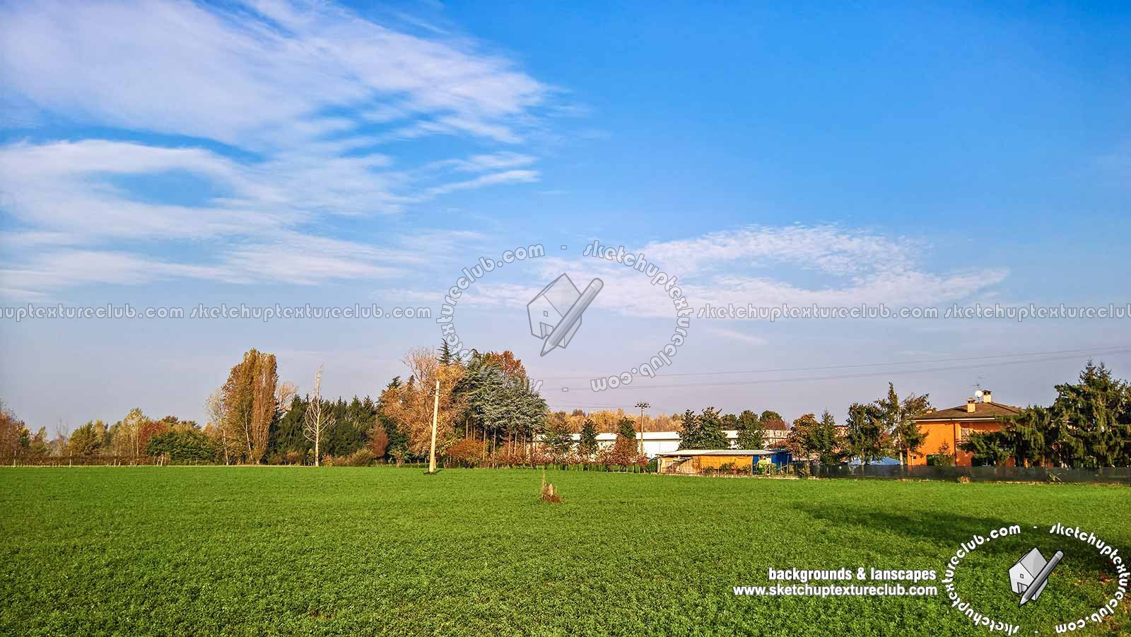 Textures - BACKGROUNDS & LANDSCAPES - NATURE - Countrysides & Hills - Country landscape with trees background 21035