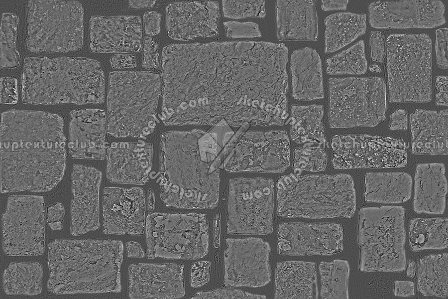 Textures   -   ARCHITECTURE   -   STONES WALLS   -   Claddings stone   -   Exterior  - Wall cladding stone mixed size seamless 07968 - Bump