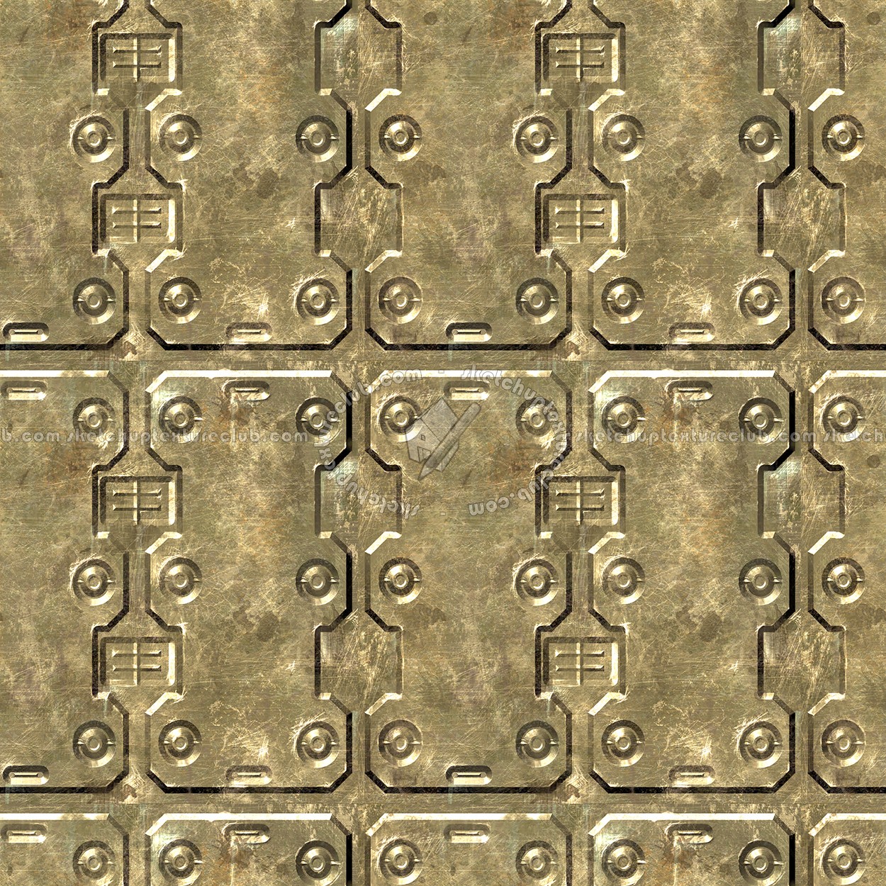 Textures   -   MATERIALS   -   METALS   -   Plates  - Brass metal plate texture seamless 10814 (seamless)