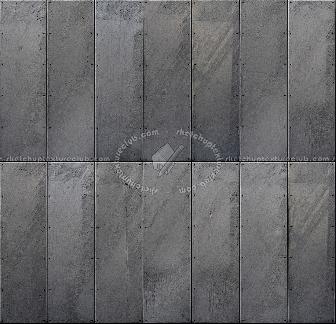 Textures - MATERIALS - METALS - Facades claddings - Galvanised steel metal facade cladding texture seamless 10329 (seamless)