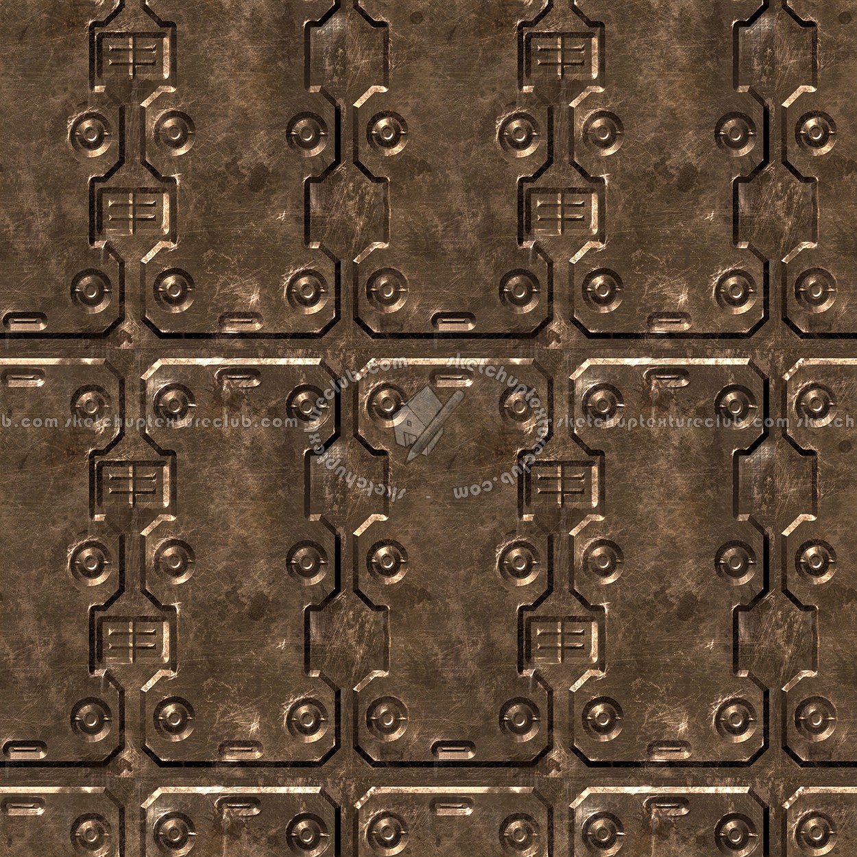 Textures   -   MATERIALS   -   METALS   -   Plates  - Bronze metal plate texture seamless 10815 (seamless)