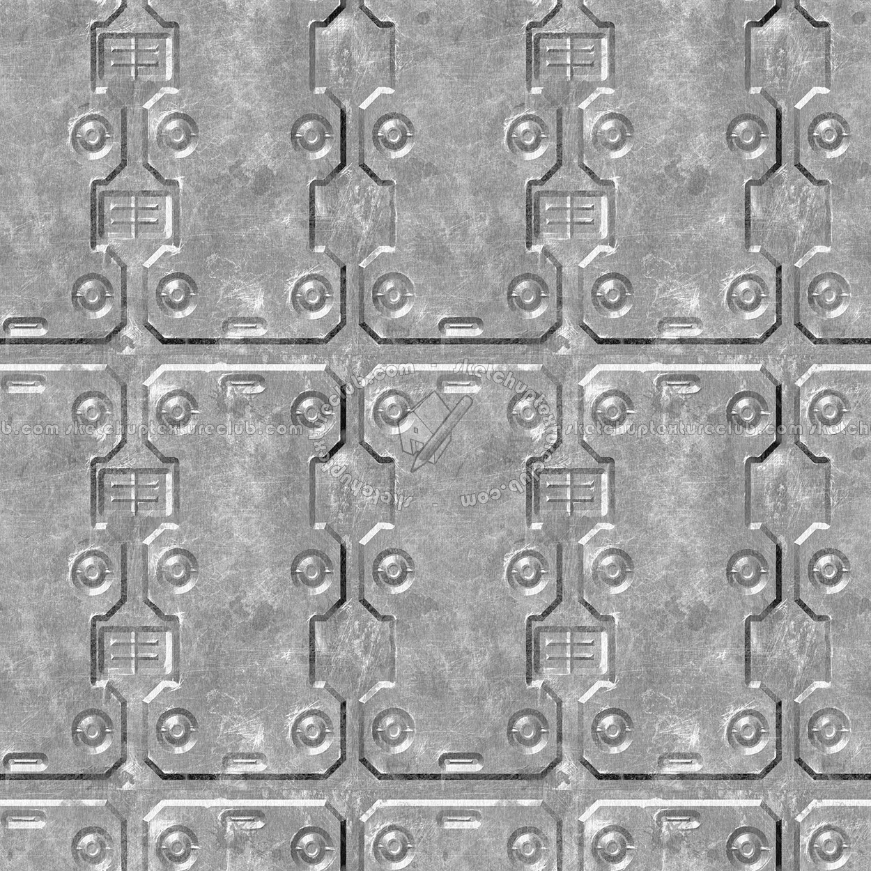 Textures - MATERIALS - METALS - Plates - Aluminium metal plate texture seamless 10816 (seamless)