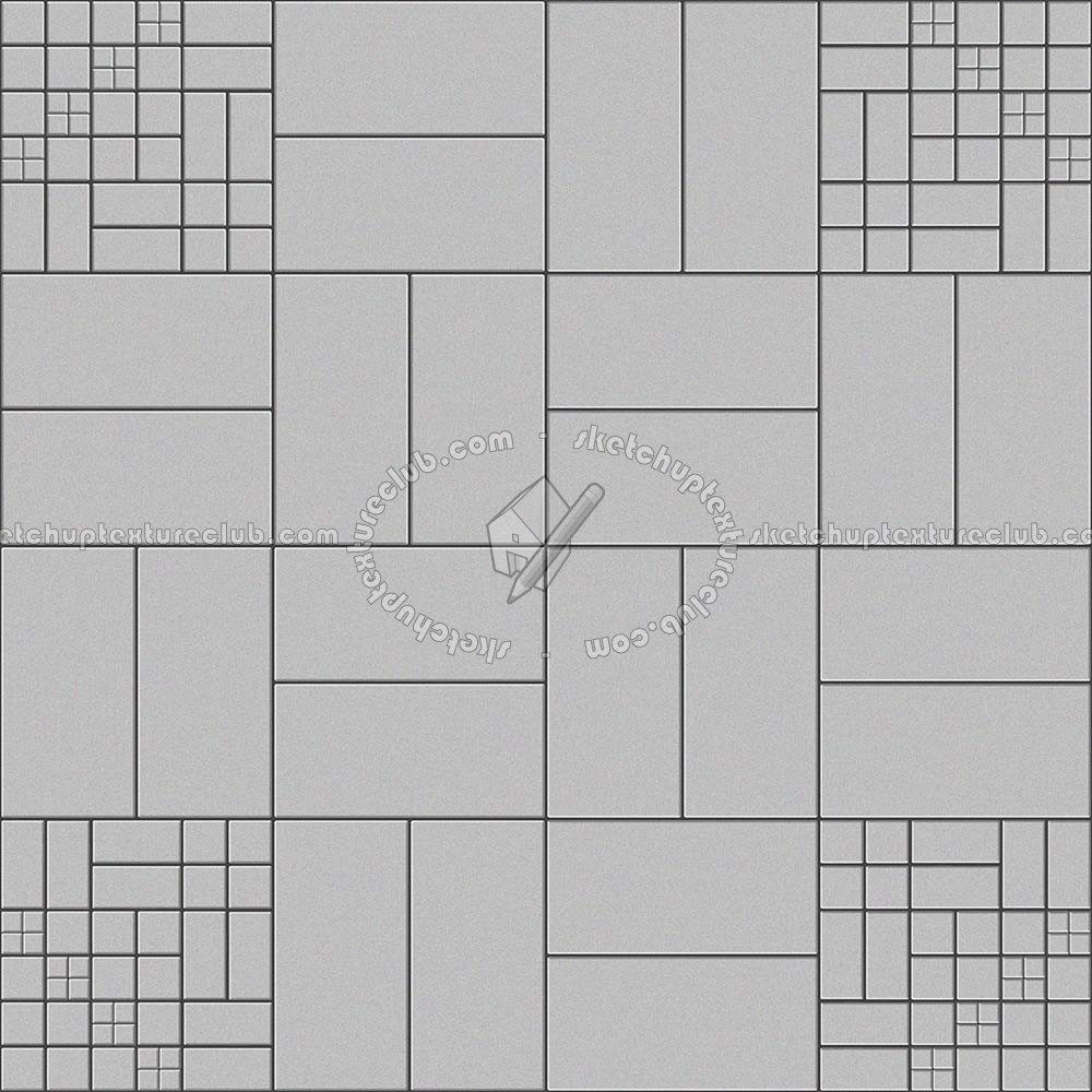 Textures - ARCHITECTURE - TILES INTERIOR - Mosaico - Classic format - Patterned - Mosaico composition tiles texture seamless 19764 - Bump