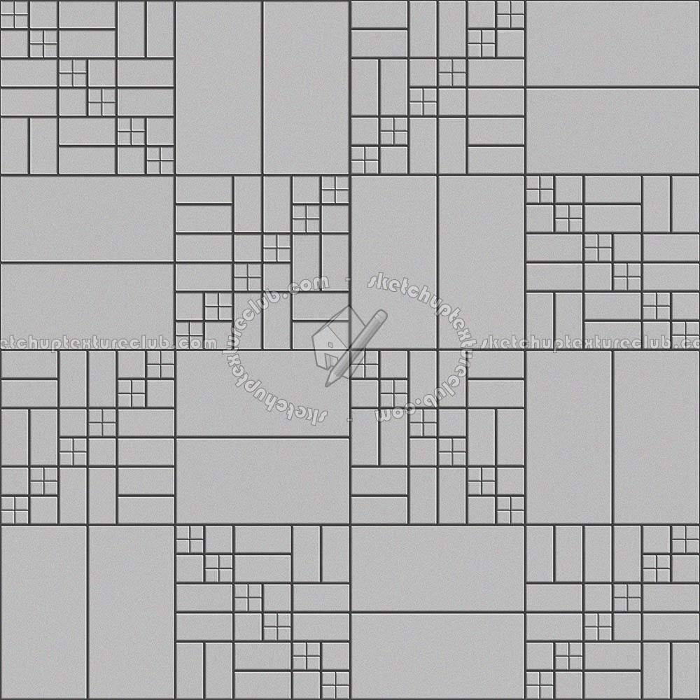 Textures   -   ARCHITECTURE   -   TILES INTERIOR   -   Mosaico   -   Classic format   -   Patterned  - Mosaico patterned tiles texture seamless 19765 - Bump