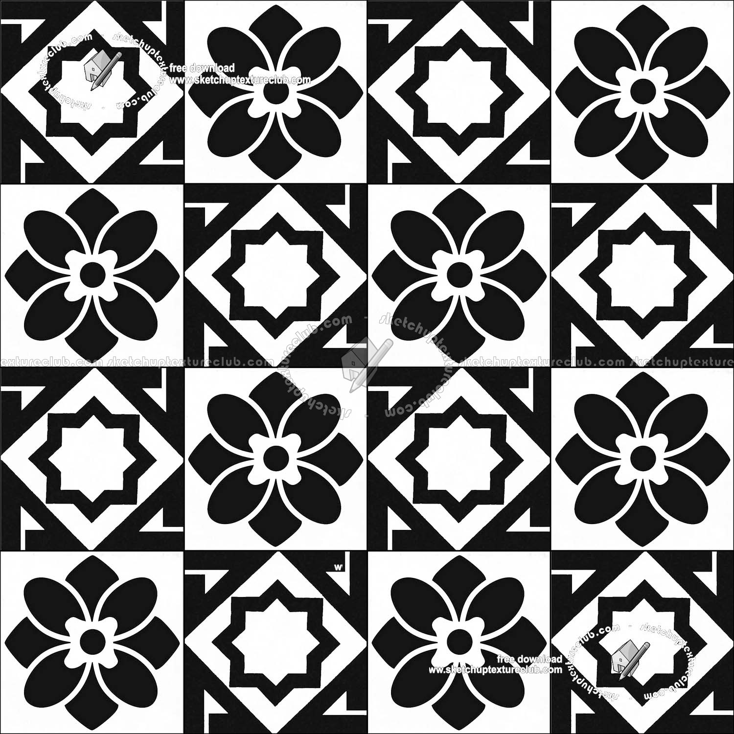 Textures   -   ARCHITECTURE   -   TILES INTERIOR   -   Cement - Encaustic   -   Victorian  - Victorian cement floor tile texture seamless 19320 (seamless)