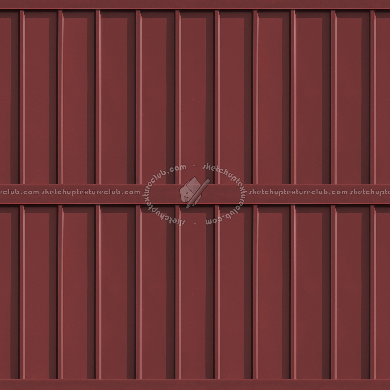 Textures - MATERIALS - METALS - Facades claddings - Red metal facade cladding texture seamless 10373 (seamless)