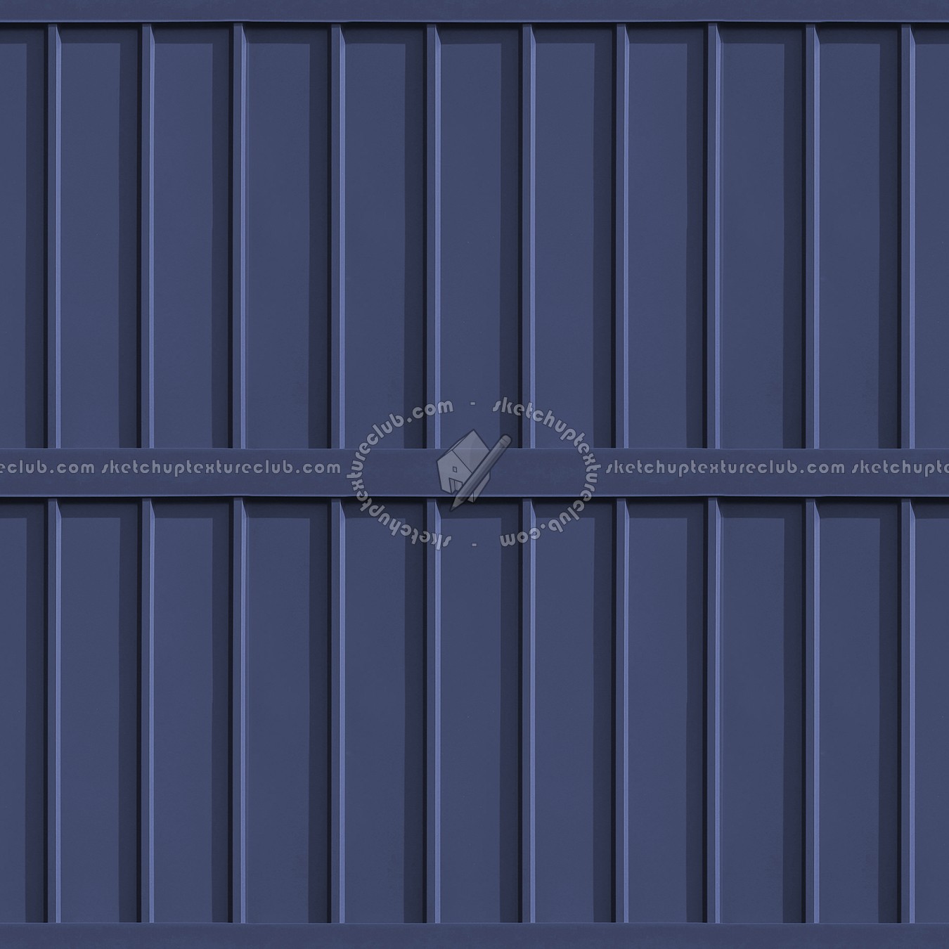 Textures - MATERIALS - METALS - Facades claddings - Blue metal facade cladding texture seamless 10374 (seamless)