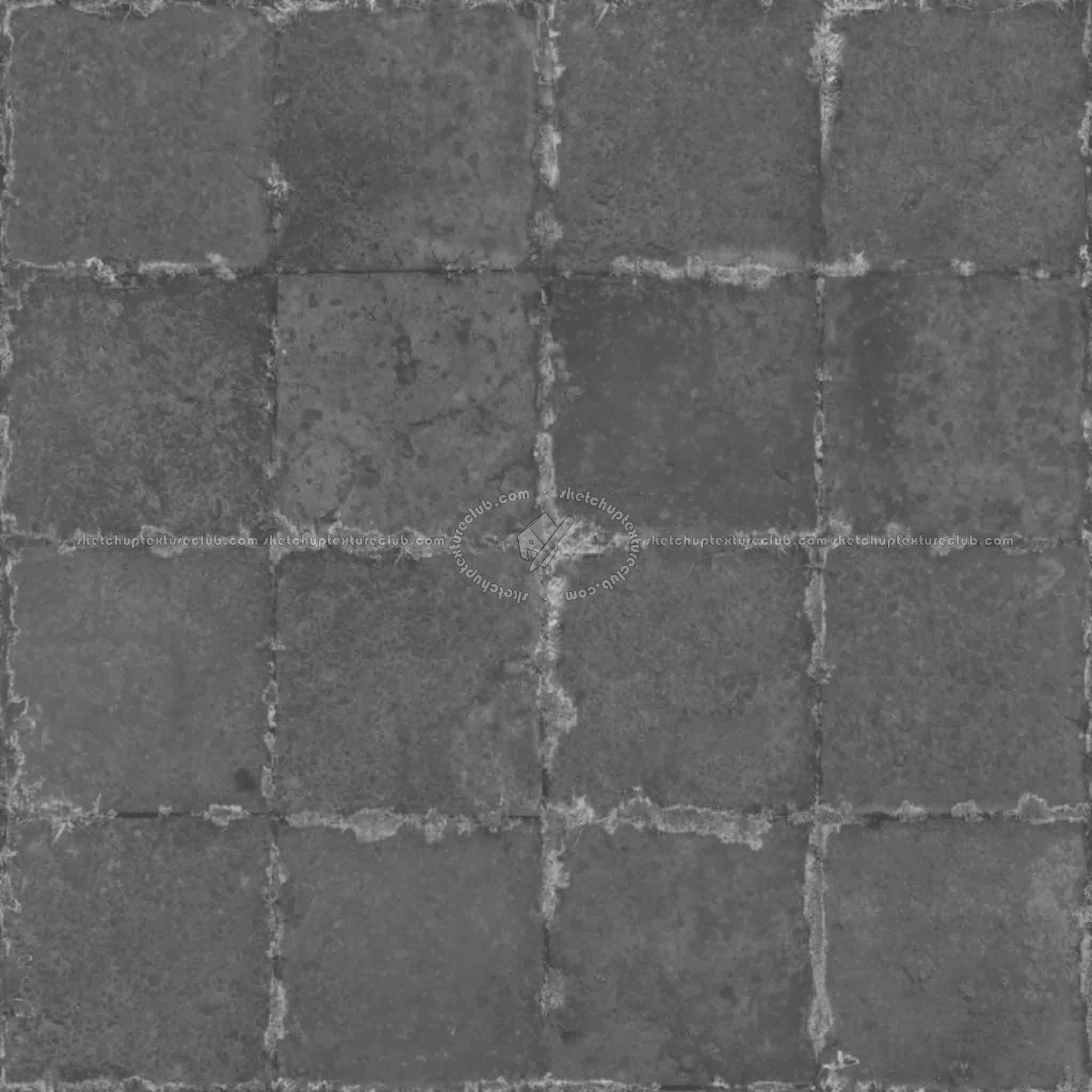 Textures   -   ARCHITECTURE   -   PAVING OUTDOOR   -   Concrete   -   Blocks damaged  - Concrete paving outdoor damaged texture seamless 05480 - Displacement