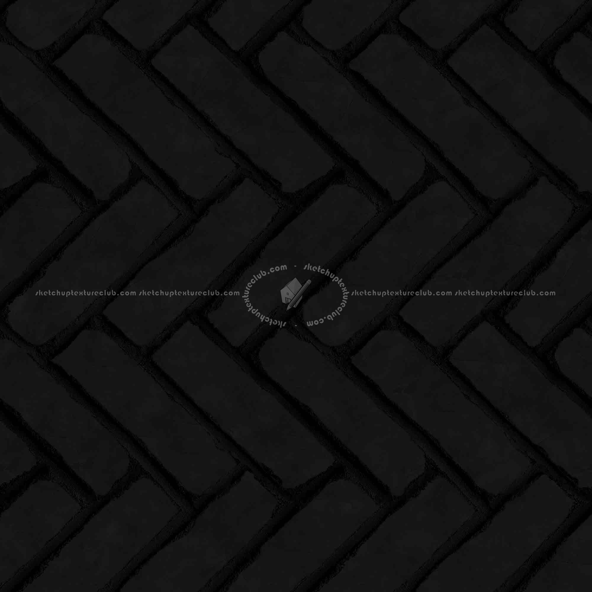 Textures   -   ARCHITECTURE   -   PAVING OUTDOOR   -   Concrete   -   Herringbone  - Concrete paving herringbone outdoor texture seamless 05793 - Specular