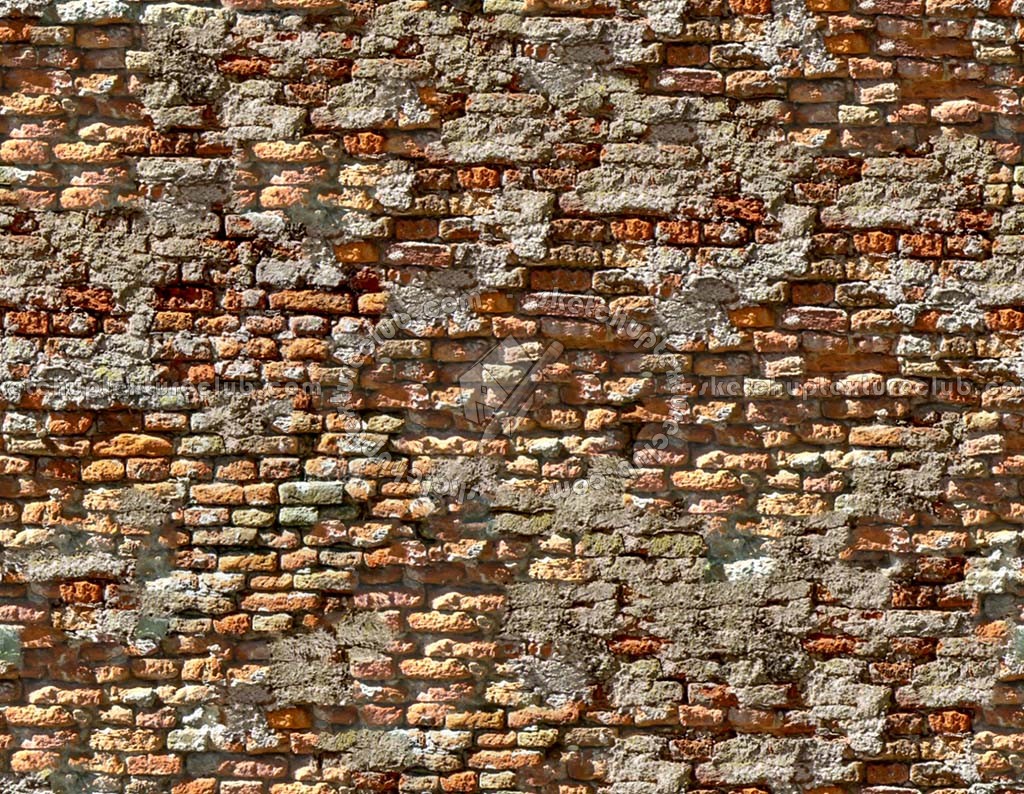 Textures   -   ARCHITECTURE   -   BRICKS   -   Damaged bricks  - Damaged bricks texture seamless 00102 (seamless)