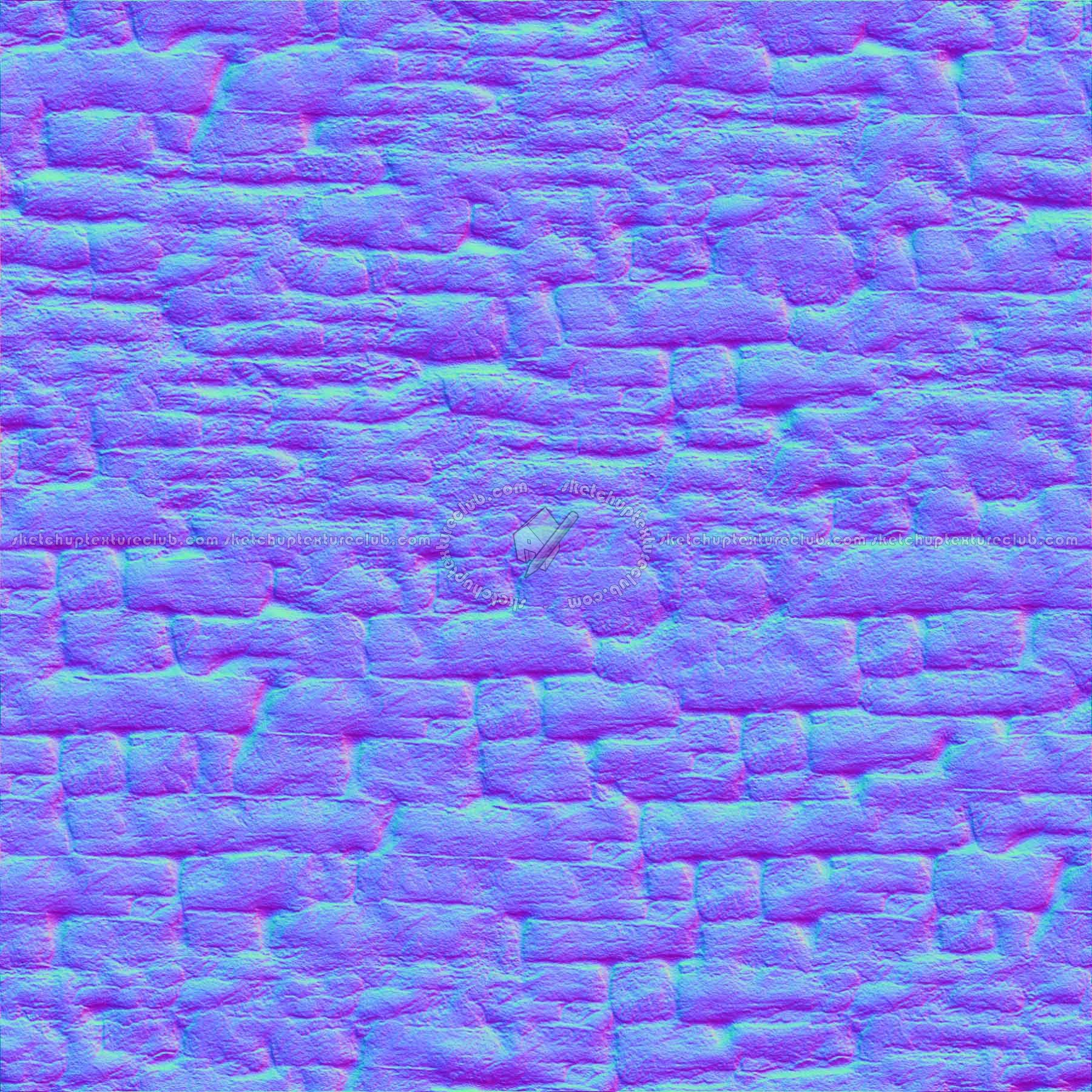 Textures   -   ARCHITECTURE   -   STONES WALLS   -   Damaged walls  - Damaged wall stone texture seamless 08235 - Normal