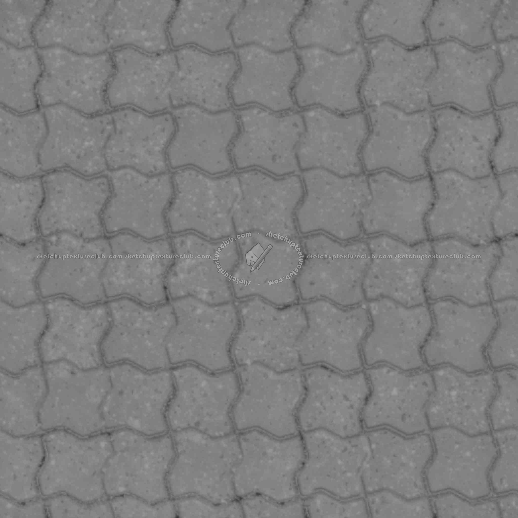 Textures - ARCHITECTURE - PAVING OUTDOOR - Concrete - Blocks regular - Paving concrete regular block texture seamless 05626 - Displacement