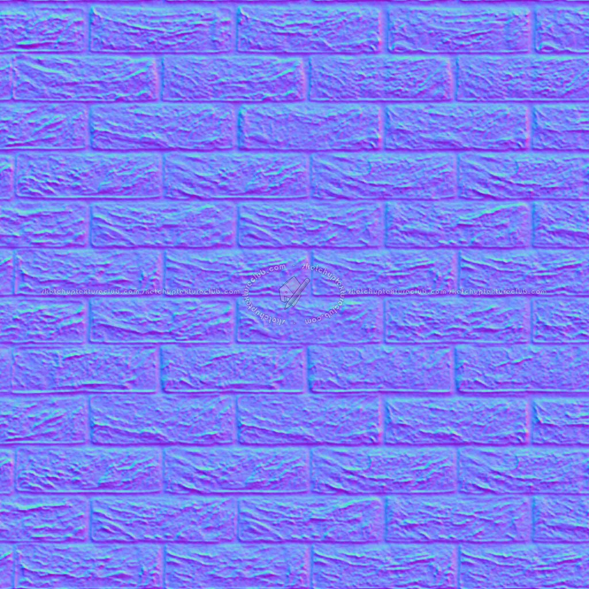 Textures   -   ARCHITECTURE   -   BRICKS   -   Facing Bricks   -   Rustic  - Rustic bricks texture seamless 00174 - Normal