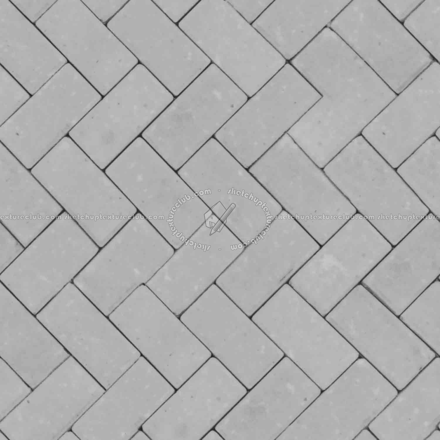 Textures   -   ARCHITECTURE   -   PAVING OUTDOOR   -   Pavers stone   -   Herringbone  - Stone paving outdoor herringbone texture seamless 06508 - Displacement