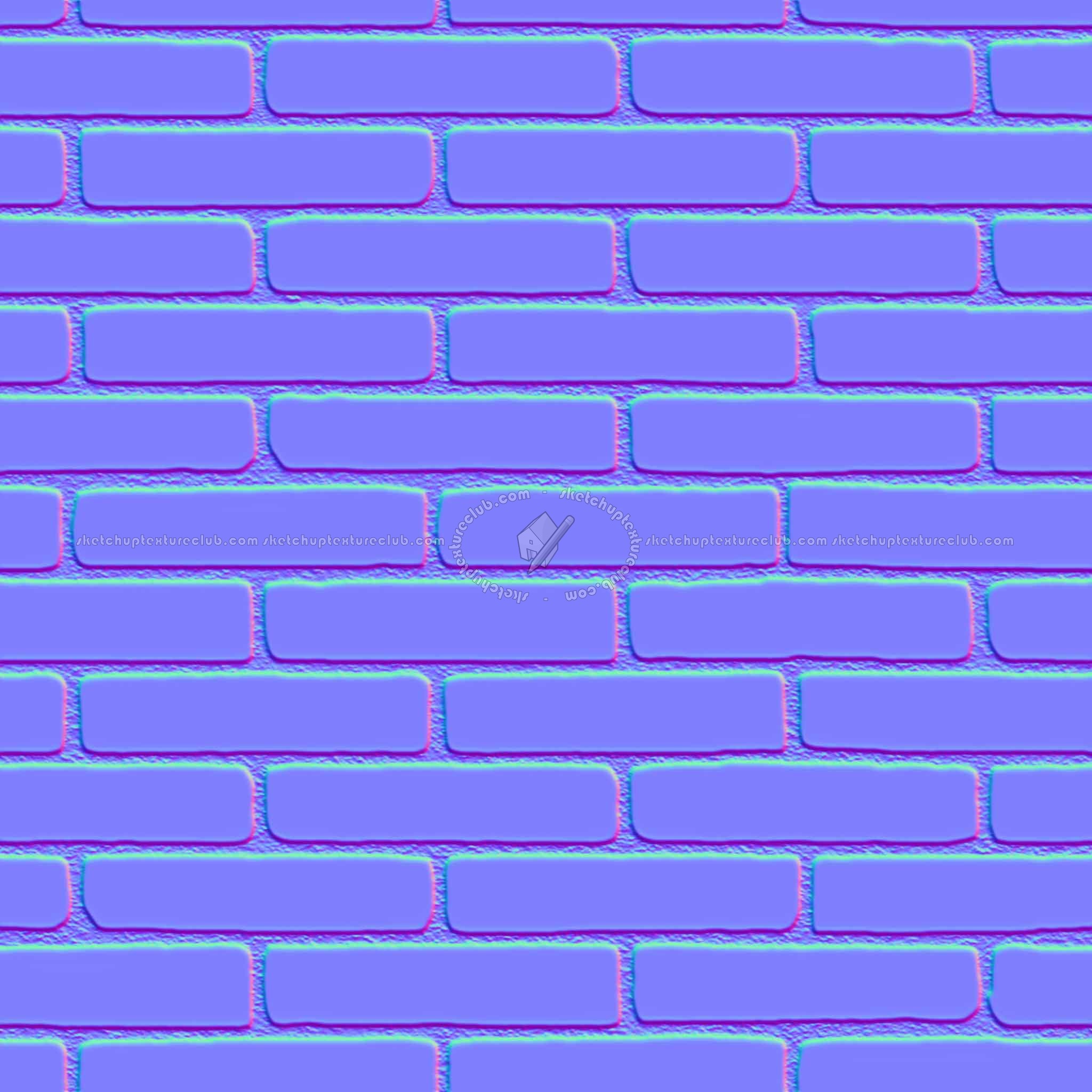 Textures   -   ARCHITECTURE   -   BRICKS   -   Colored Bricks   -   Smooth  - Texture colored bricks smooth seamless 00052 - Normal