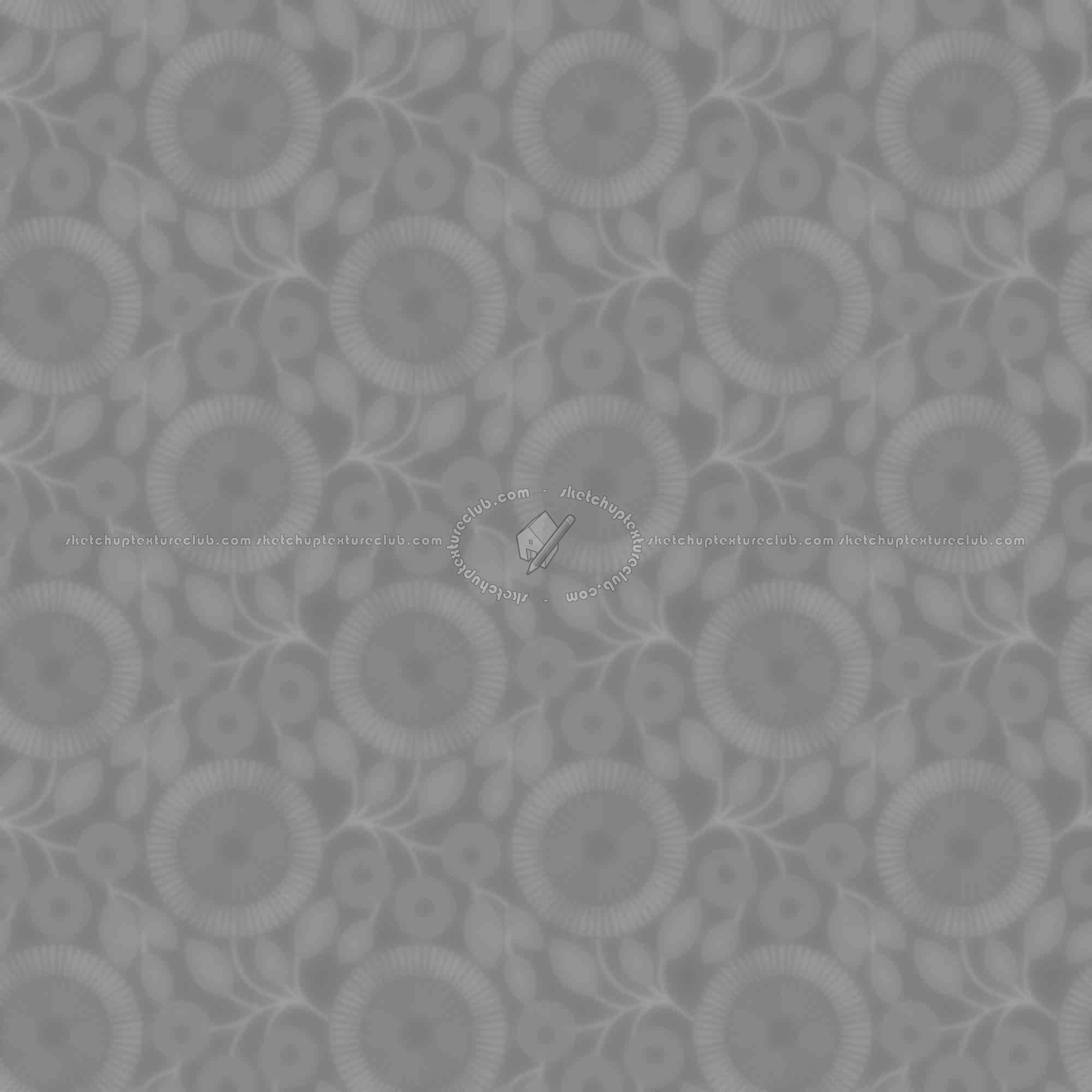 Textures - FREE PBR TEXTURES - Wallpaper PBR texture seamless 21434 - Displacement