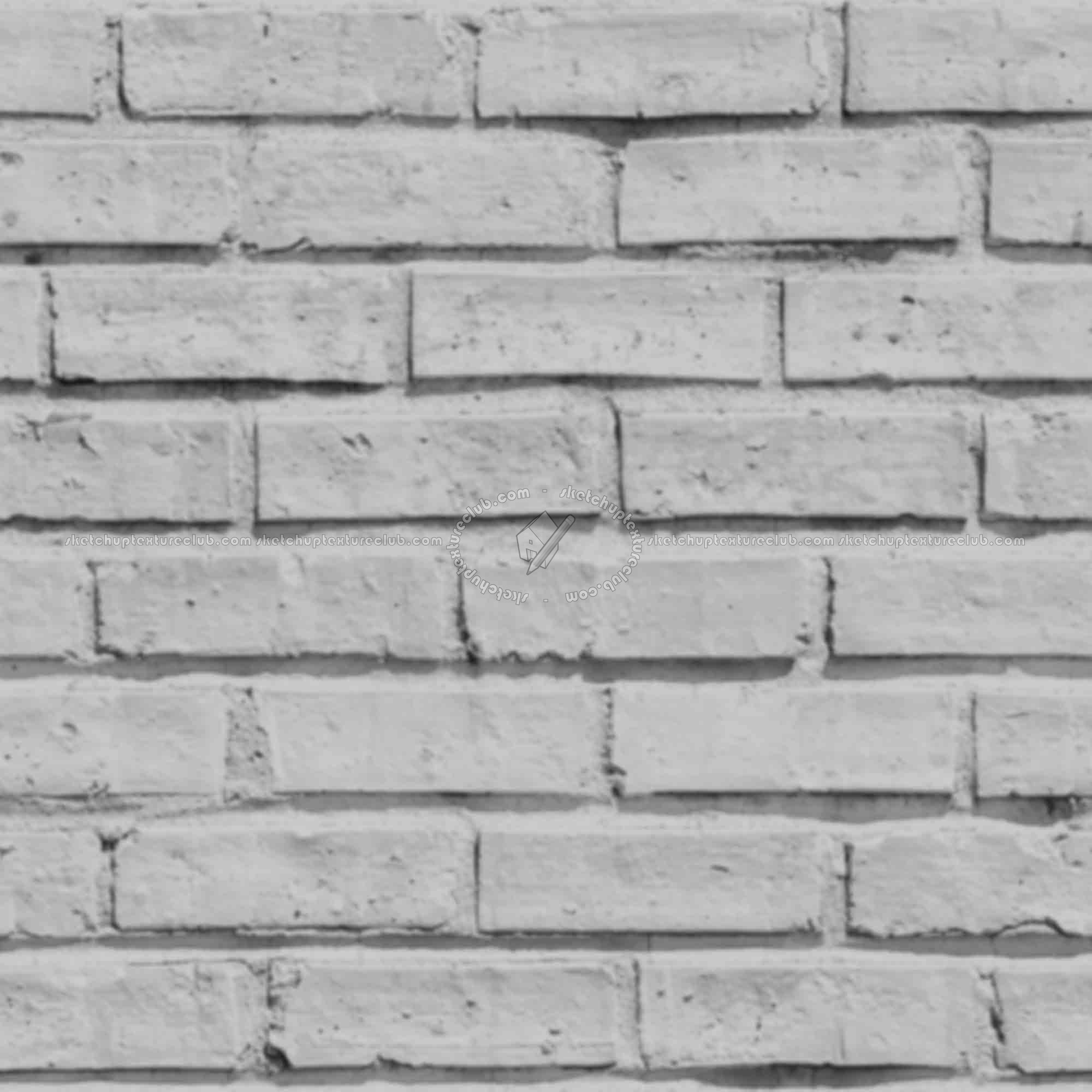 Textures   -   ARCHITECTURE   -   BRICKS   -   White Bricks  - White bricks texture seamless 00490 - Displacement