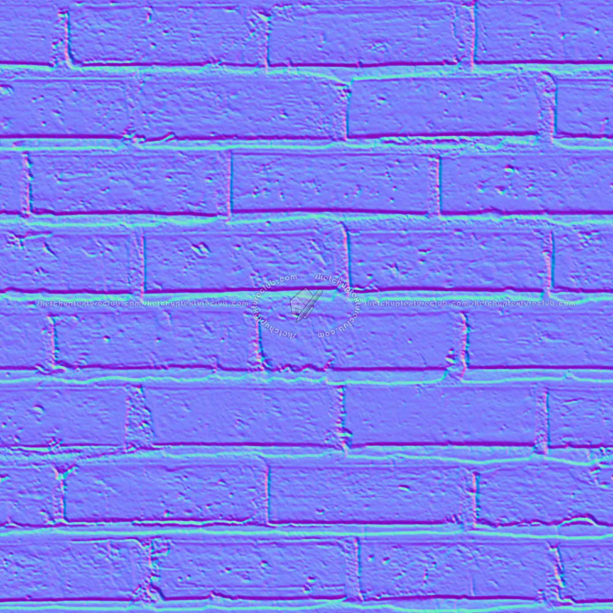 Textures   -   ARCHITECTURE   -   BRICKS   -   White Bricks  - White bricks texture seamless 00490 - Normal