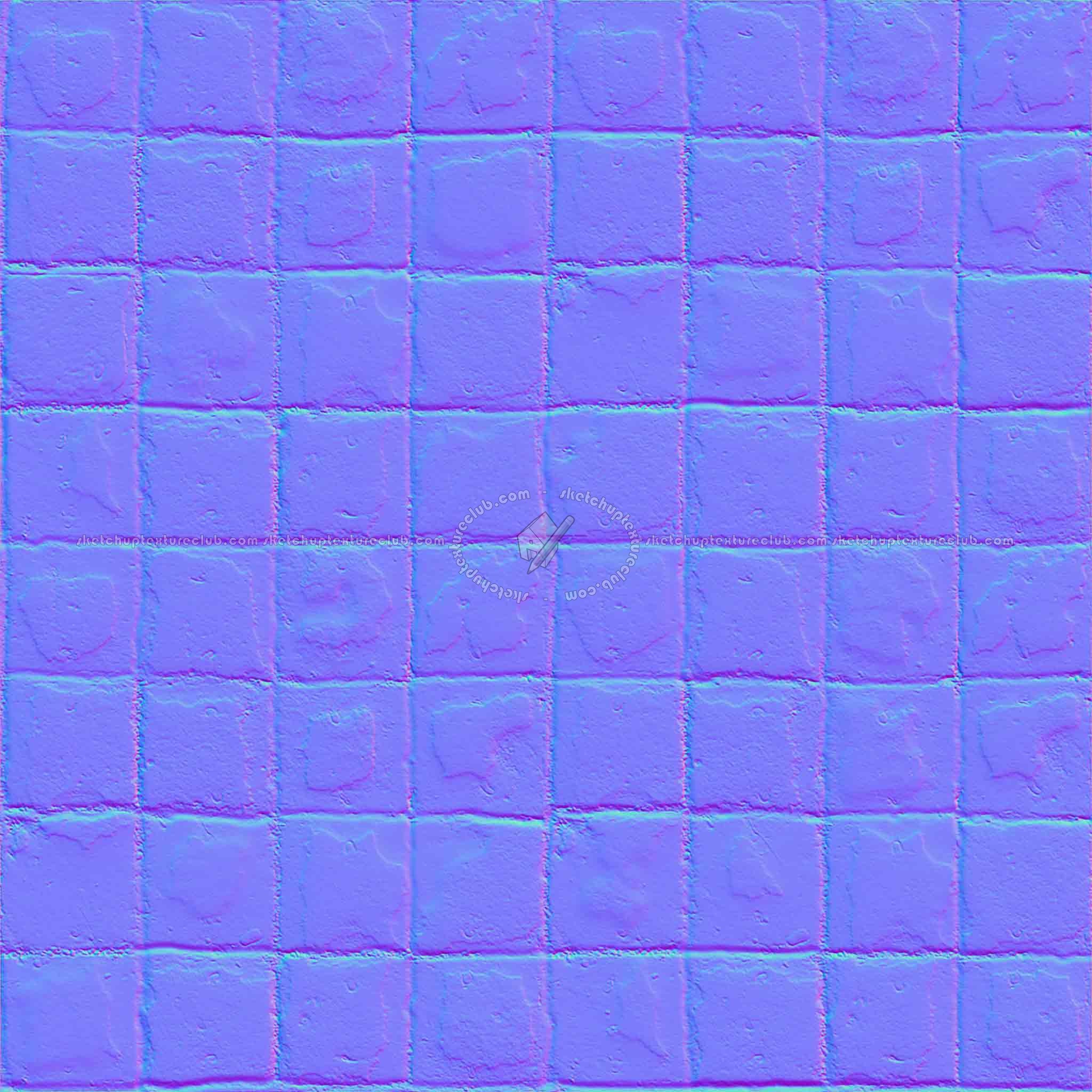 Textures   -   ARCHITECTURE   -   PAVING OUTDOOR   -   Concrete   -   Blocks damaged  - Concrete paving outdoor damaged texture seamless 05489 - Normal