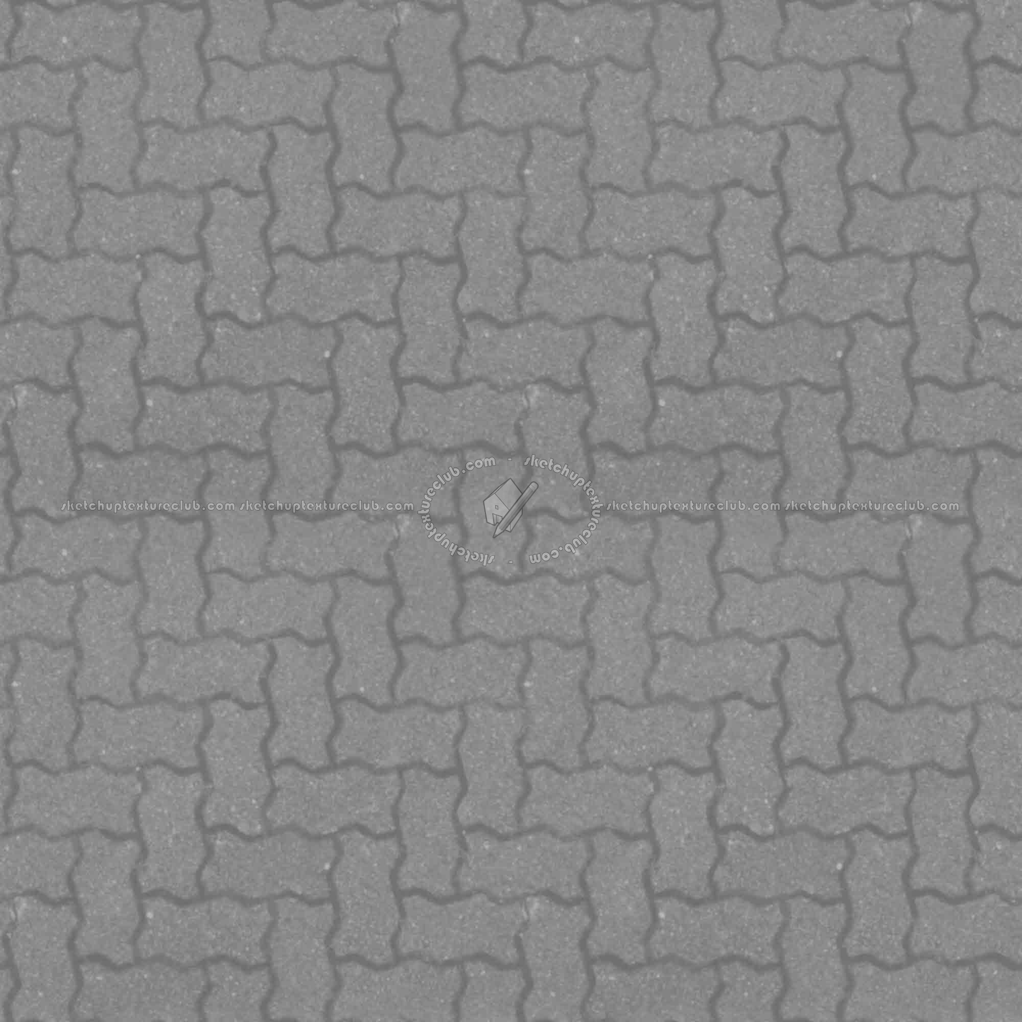 Textures   -   ARCHITECTURE   -   PAVING OUTDOOR   -   Concrete   -   Herringbone  - Concrete paving herringbone outdoor texture seamless 05800 - Displacement