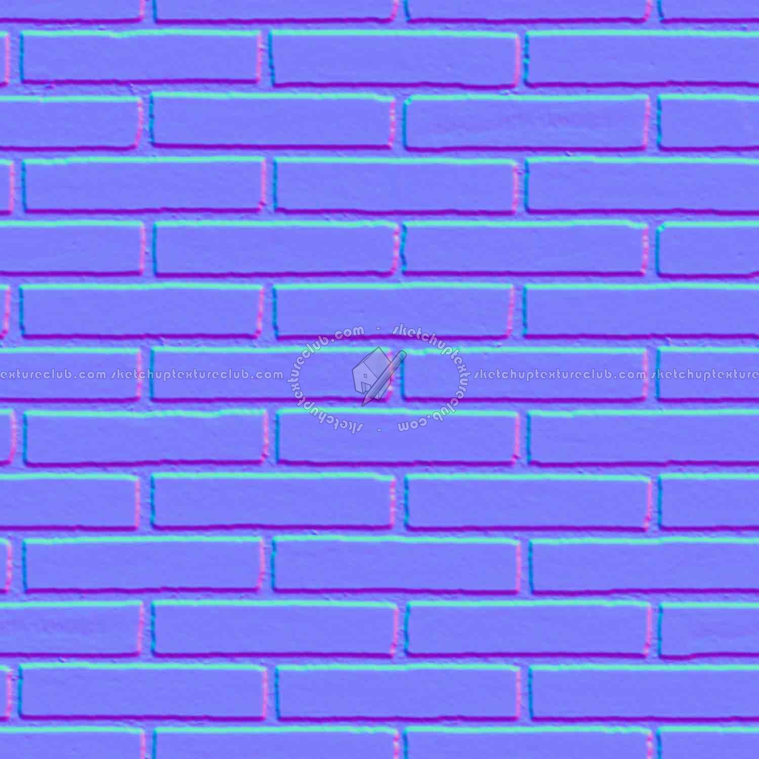 Textures   -   ARCHITECTURE   -   BRICKS   -   Facing Bricks   -   Smooth  - Facing smooth bricks texture seamless 00259 - Normal