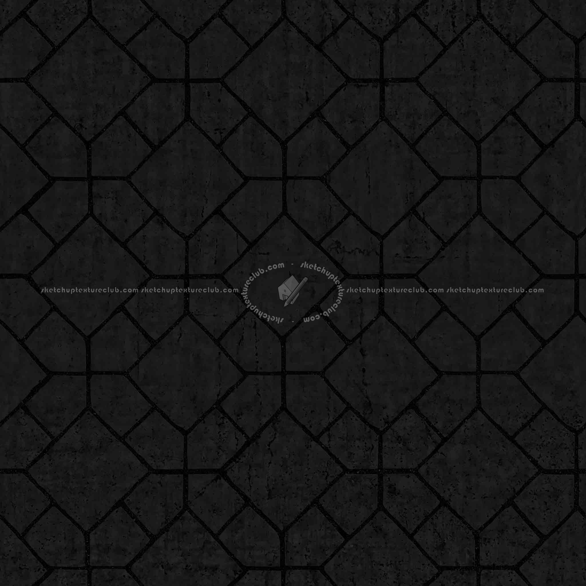 Textures   -   ARCHITECTURE   -   PAVING OUTDOOR   -   Concrete   -   Blocks mixed  - Paving concrete mixed size texture seamless 05571 - Specular