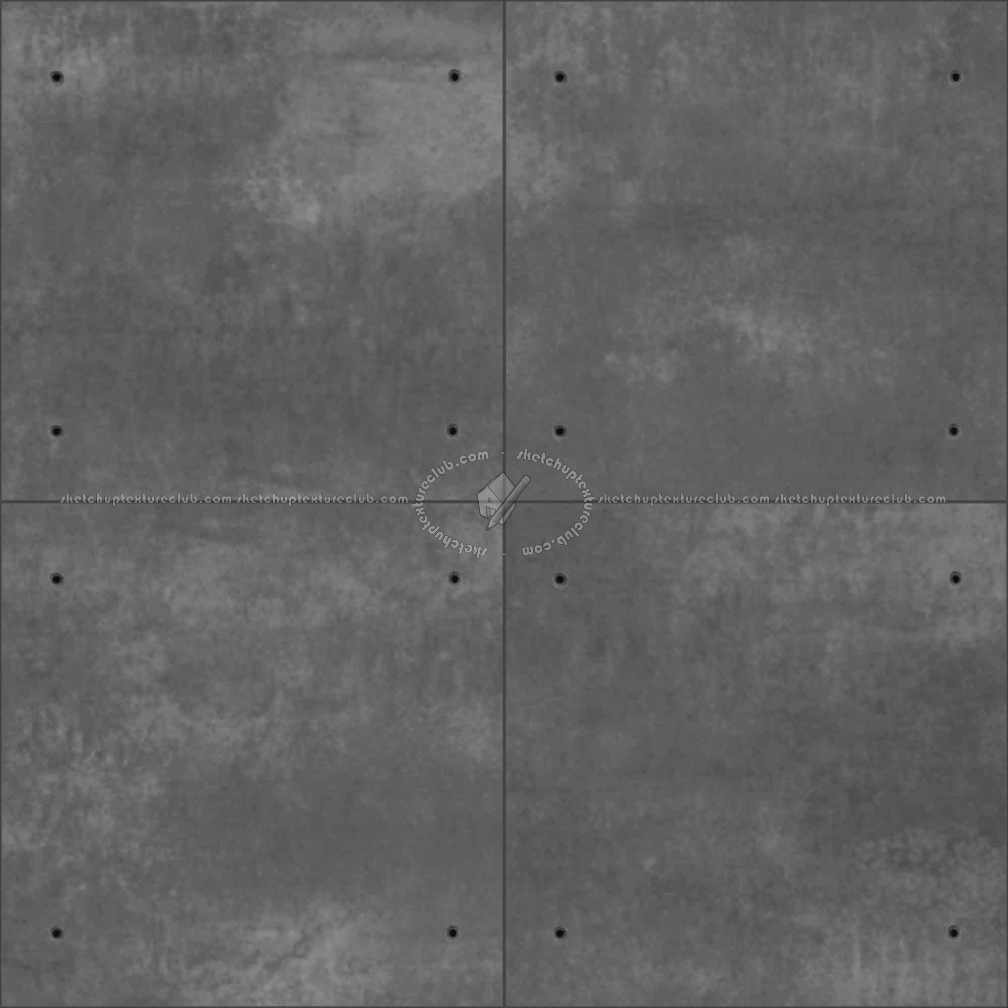 Textures   -   ARCHITECTURE   -   CONCRETE   -   Plates   -   Dirty  - Concrete dirt plates wall texture seamless 01758 - Displacement