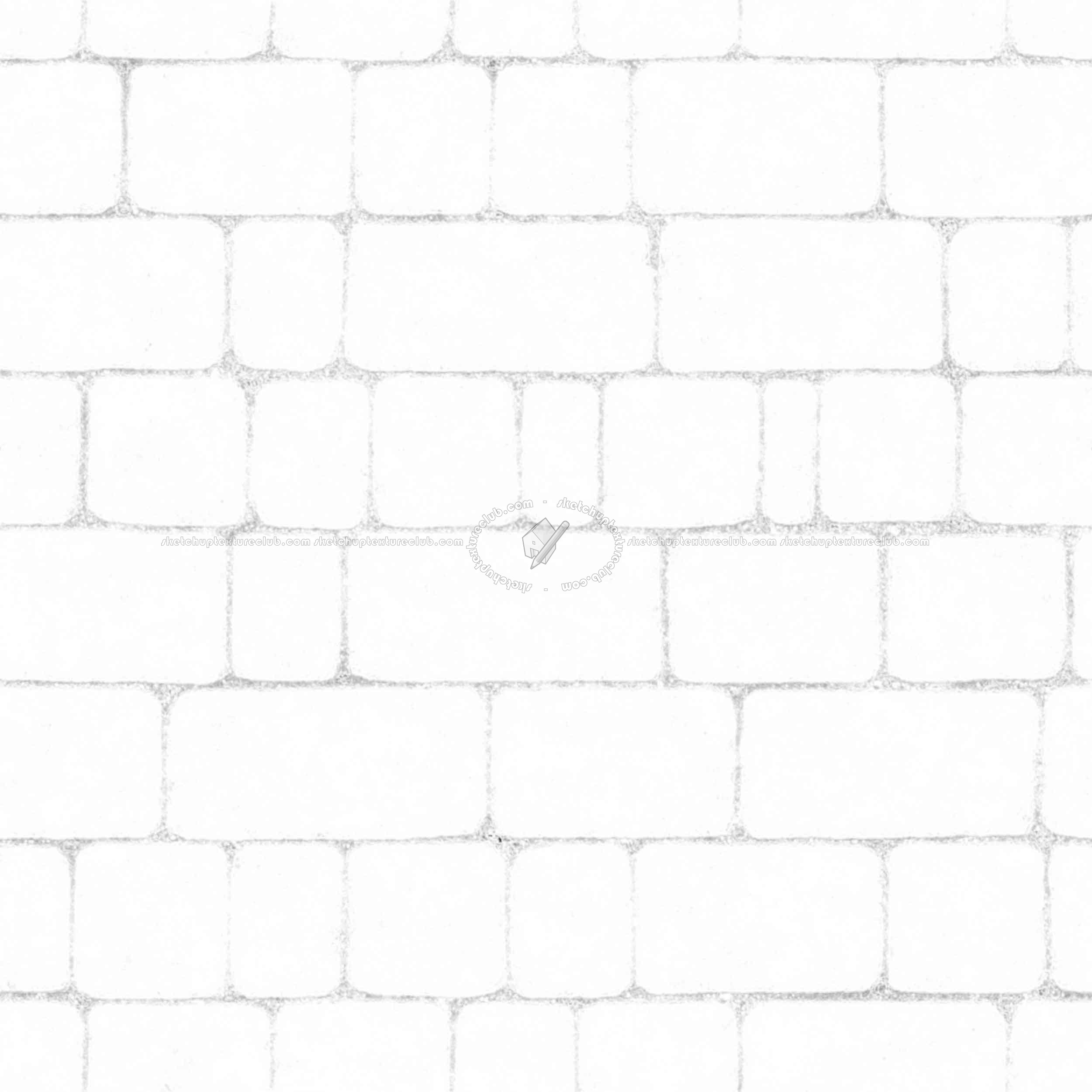 Textures - ARCHITECTURE - ROADS - Paving streets - Cobblestone - Street paving cobblestone texture seamless 07432 - Ambient occlusion