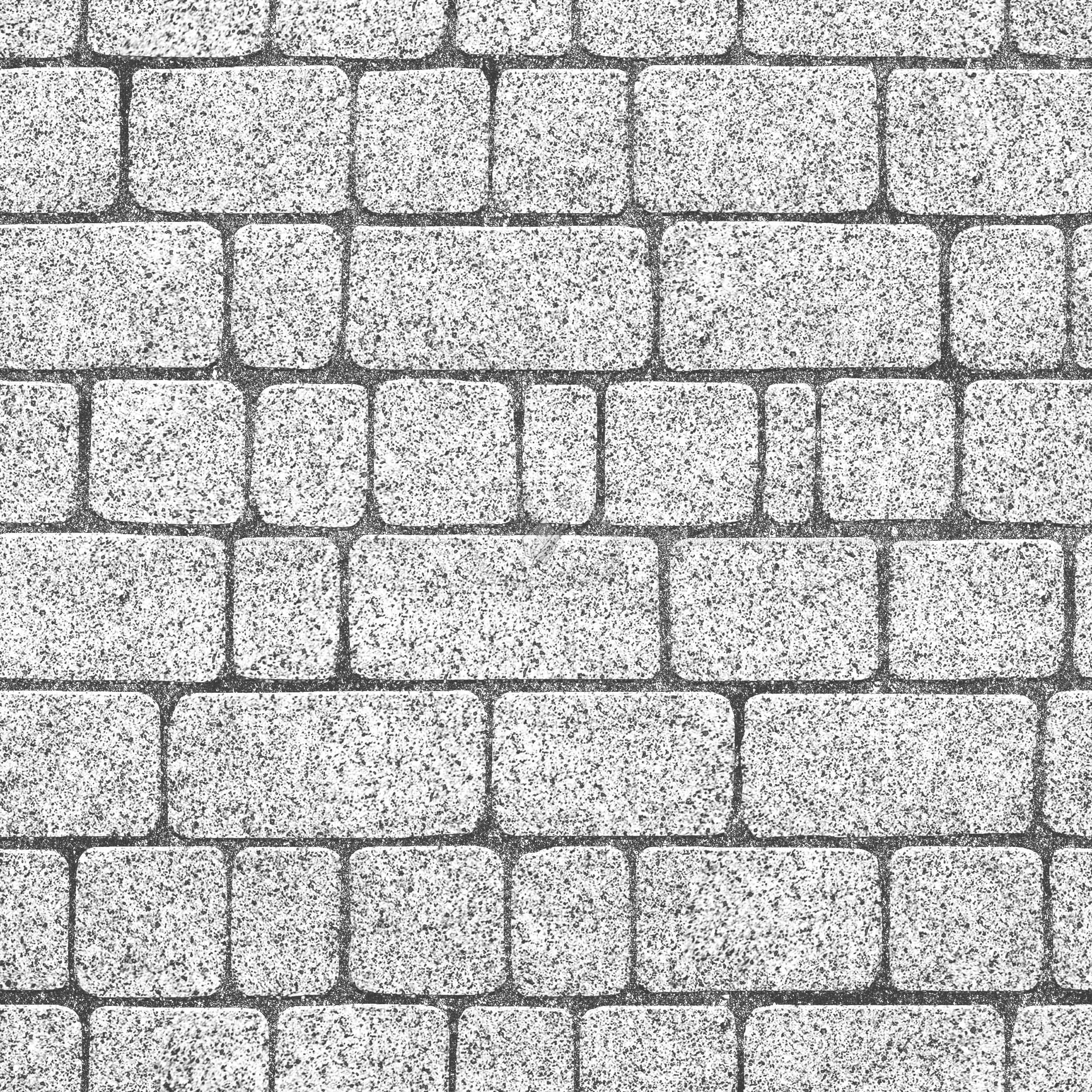 Textures - ARCHITECTURE - ROADS - Paving streets - Cobblestone - Street paving cobblestone texture seamless 07432 - Bump