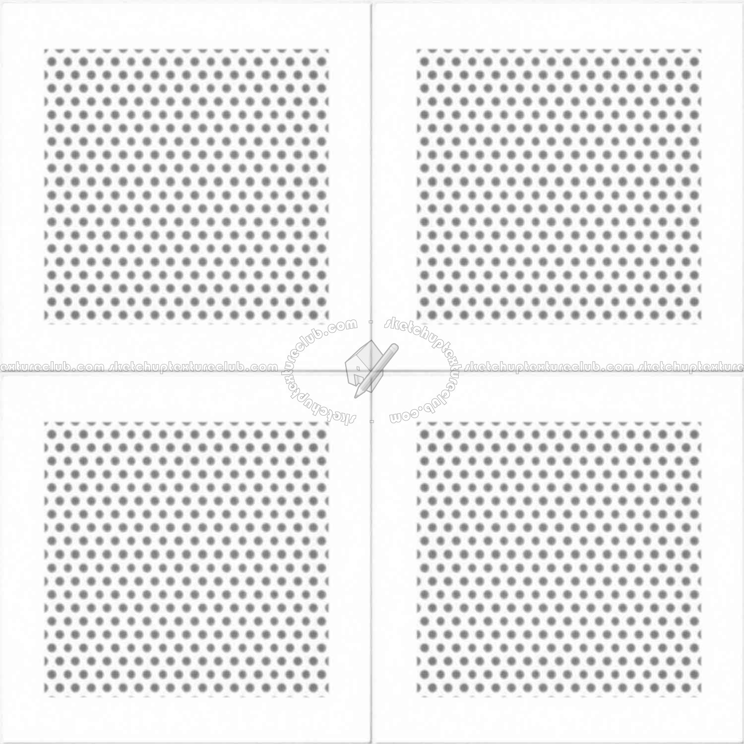 Textures   -   MATERIALS   -   METALS   -   Perforated  - White ceiling perforated metal texture seamless 10572 - Ambient occlusion