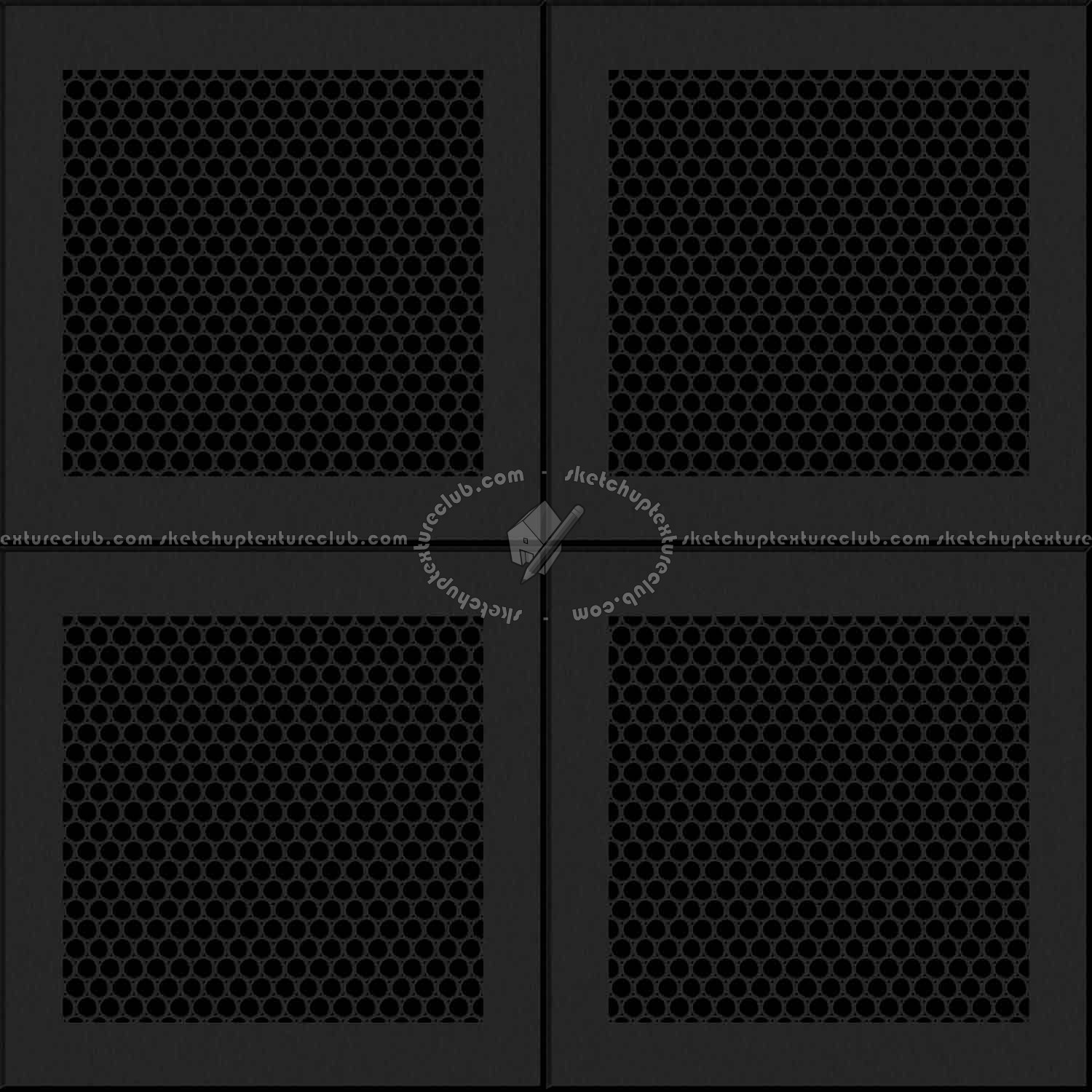 Textures   -   MATERIALS   -   METALS   -   Perforated  - White ceiling perforated metal texture seamless 10572 - Specular