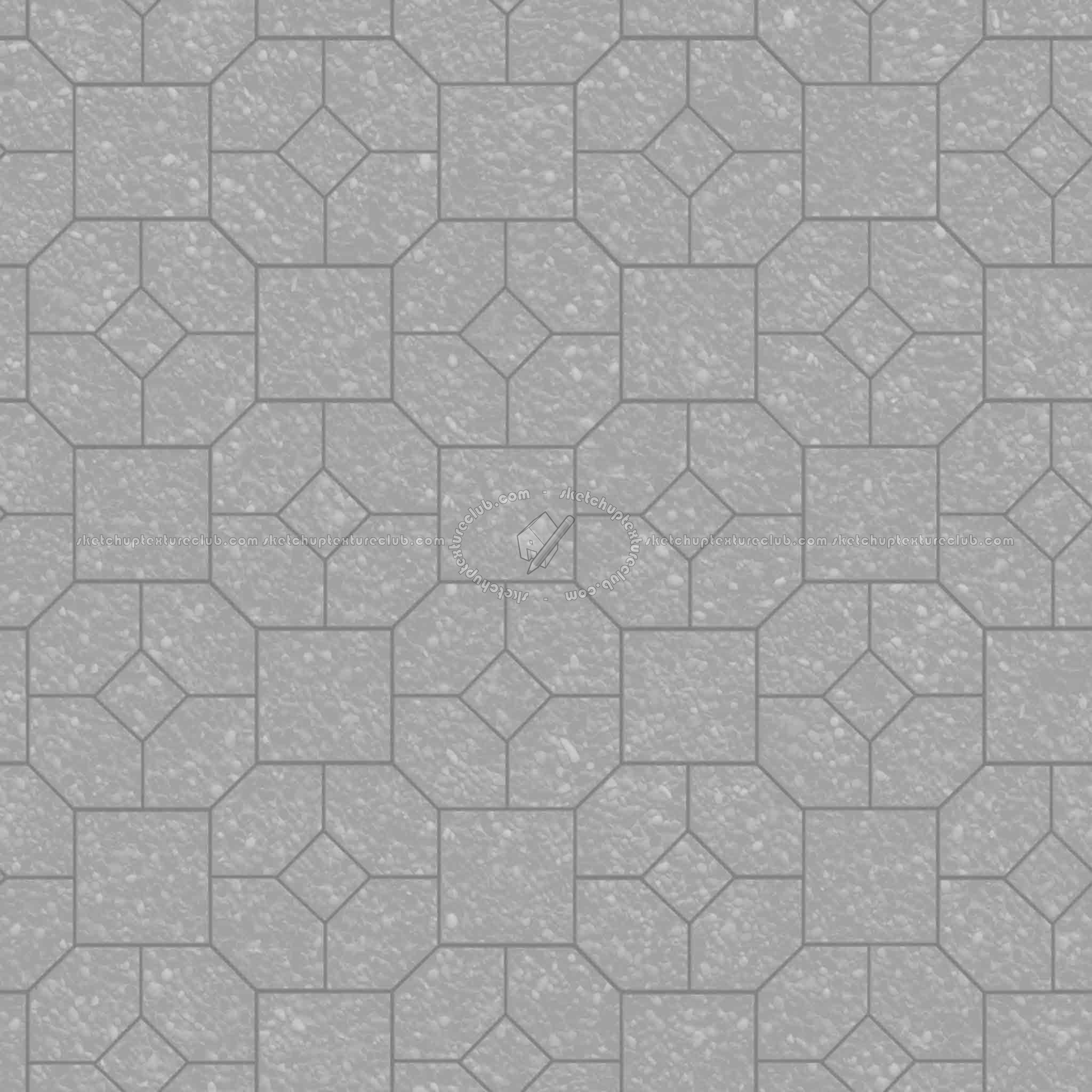 Textures   -   ARCHITECTURE   -   PAVING OUTDOOR   -   Pavers stone   -   Blocks mixed  - Pavers stone mixed size texture seamless 06187 - Displacement