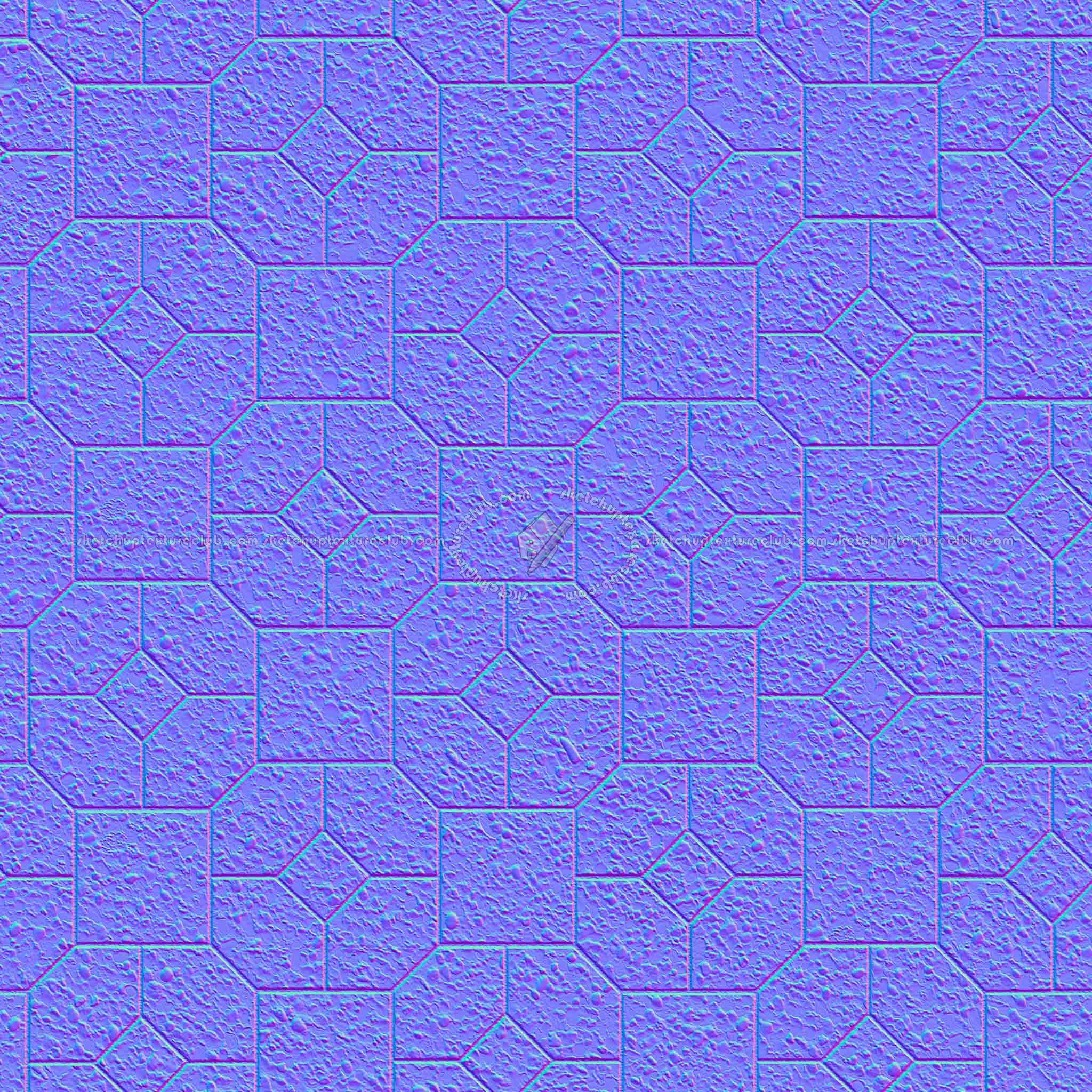 Textures   -   ARCHITECTURE   -   PAVING OUTDOOR   -   Pavers stone   -   Blocks mixed  - Pavers stone mixed size texture seamless 06187 - Normal