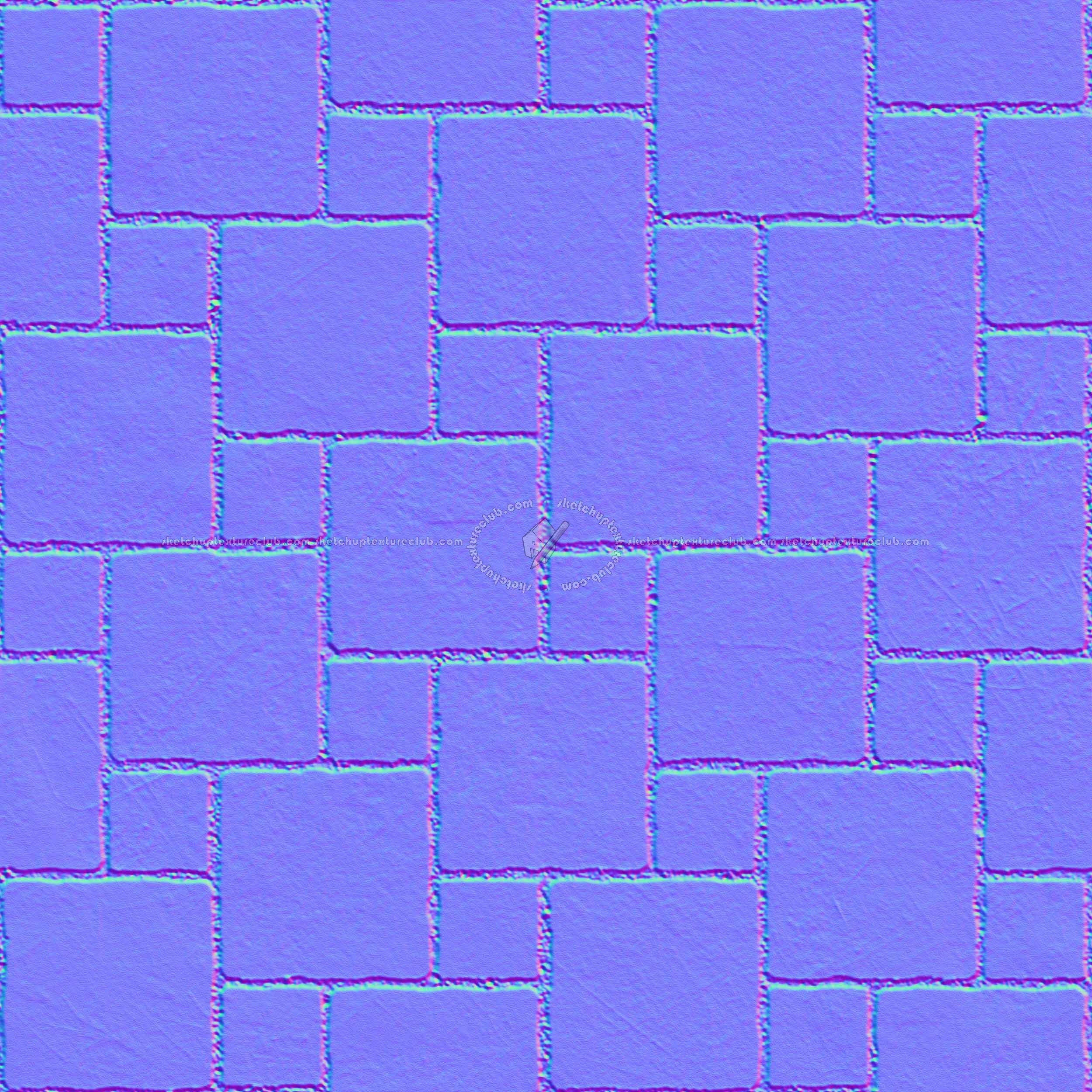 Textures   -   ARCHITECTURE   -   PAVING OUTDOOR   -   Concrete   -   Blocks regular  - Paving outdoor concrete regular block texture seamless 05726 - Normal