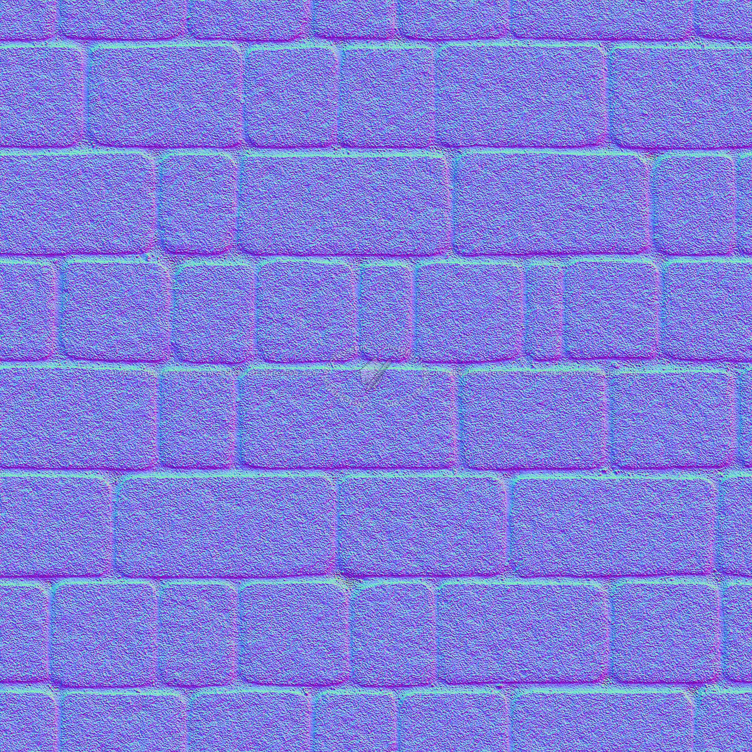 Textures   -   ARCHITECTURE   -   ROADS   -   Paving streets   -   Cobblestone  - Street paving cobblestone texture seamless 07433 - Normal