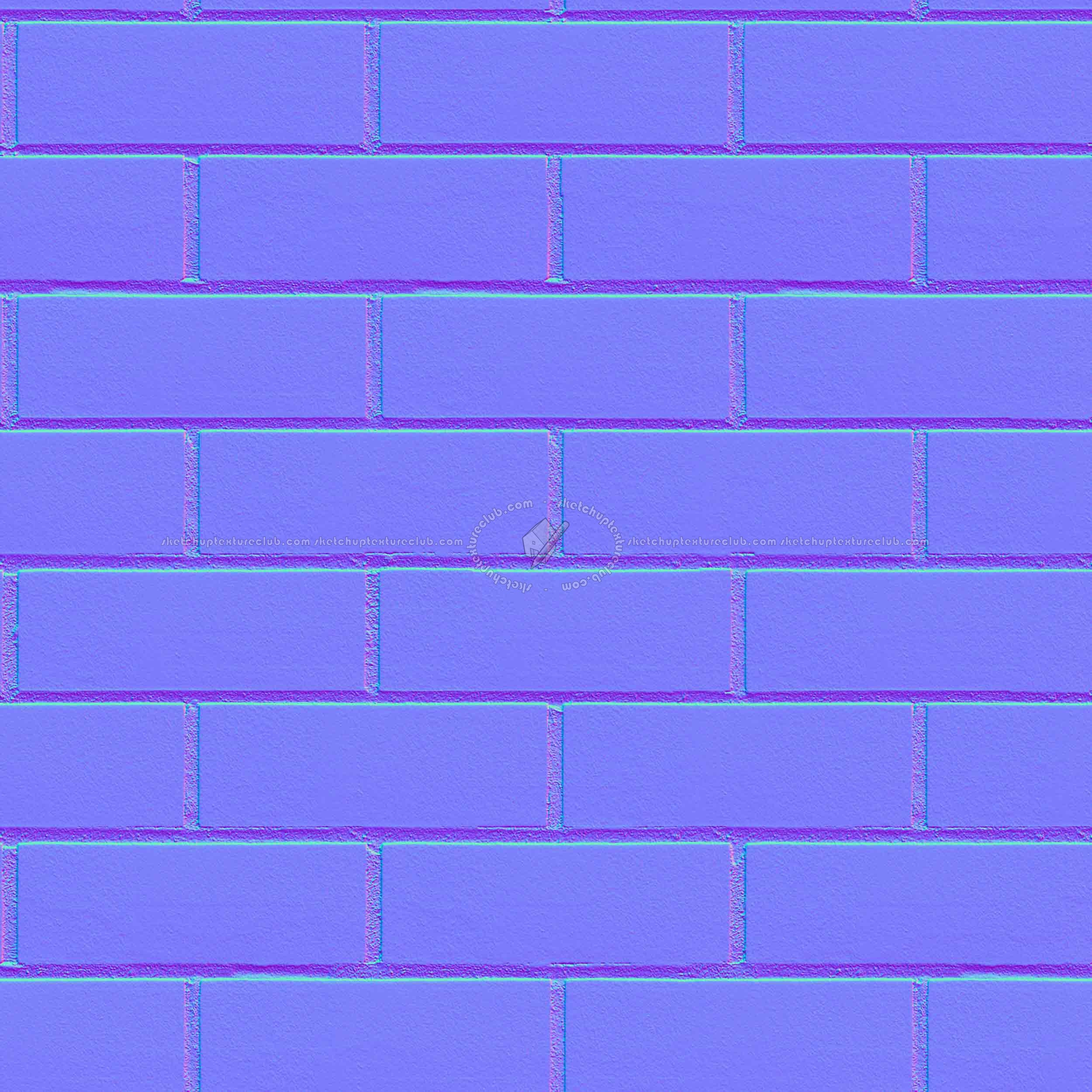 Textures   -   ARCHITECTURE   -   BRICKS   -   Facing Bricks   -   Smooth  - facing smooth bricks PBR texture seamless 21736 - Normal