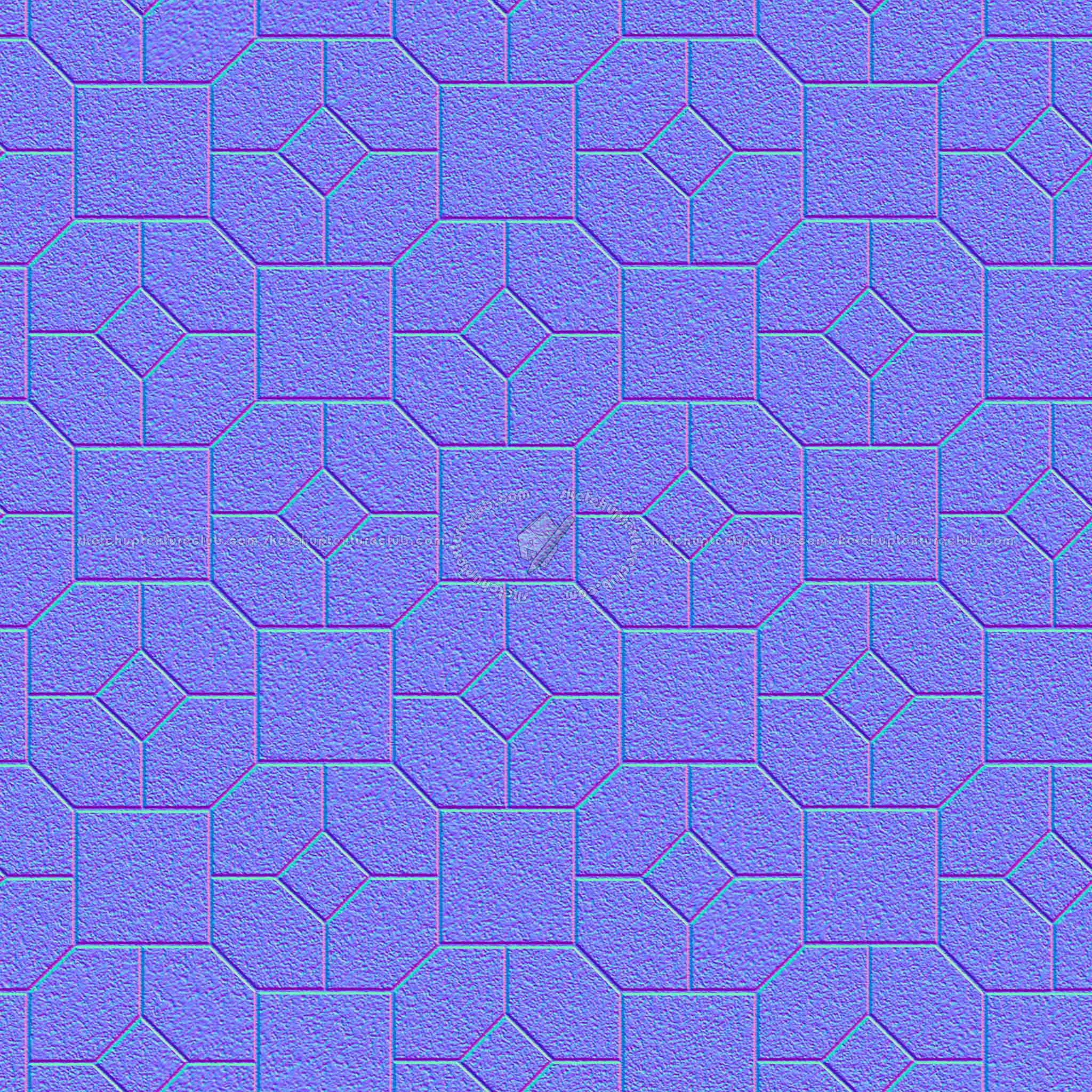 Textures   -   ARCHITECTURE   -   PAVING OUTDOOR   -   Pavers stone   -   Blocks mixed  - Pavers stone mixed size texture seamless 06188 - Normal