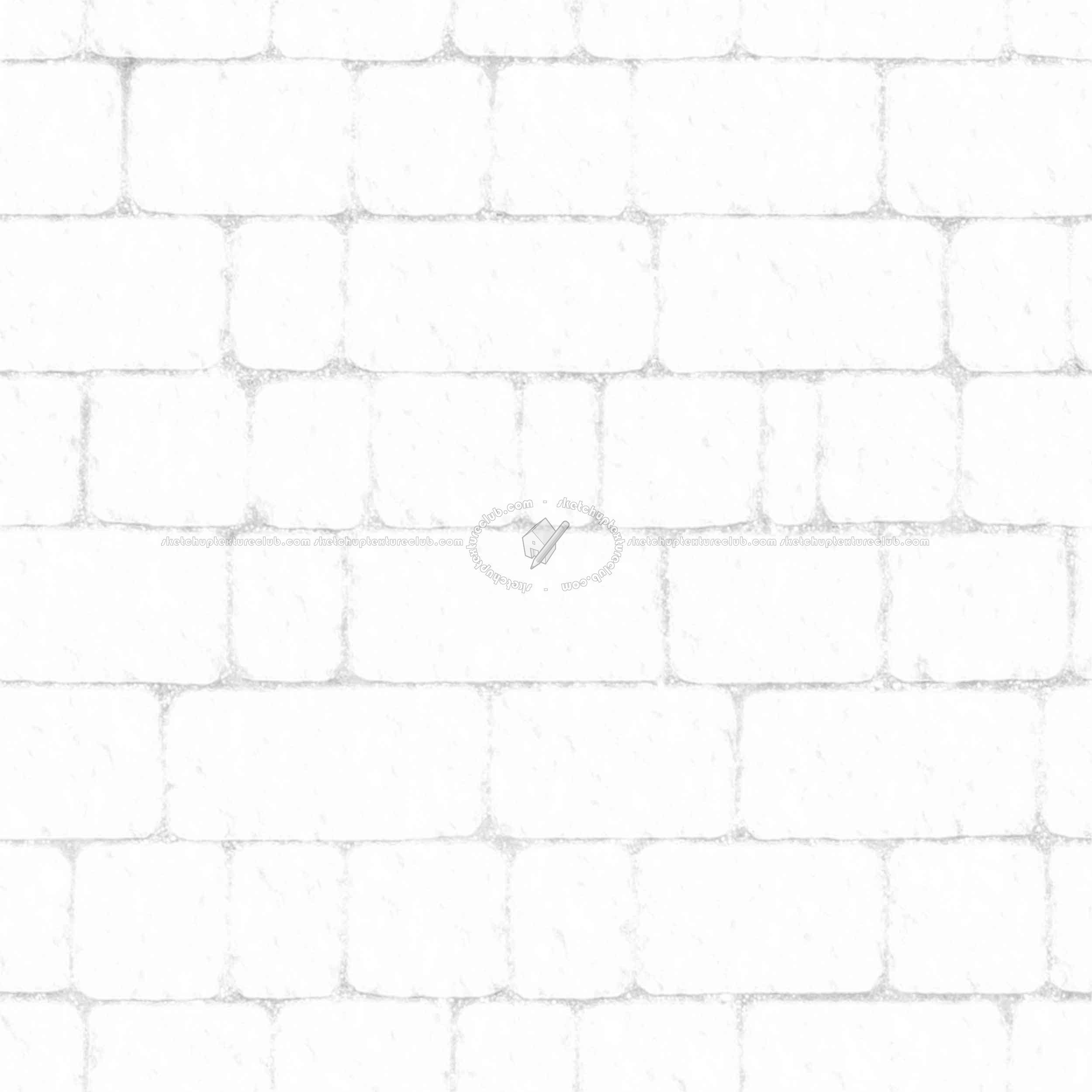 Textures - ARCHITECTURE - ROADS - Paving streets - Cobblestone - Street porfido paving cobblestone texture seamless 07434 - Ambient occlusion