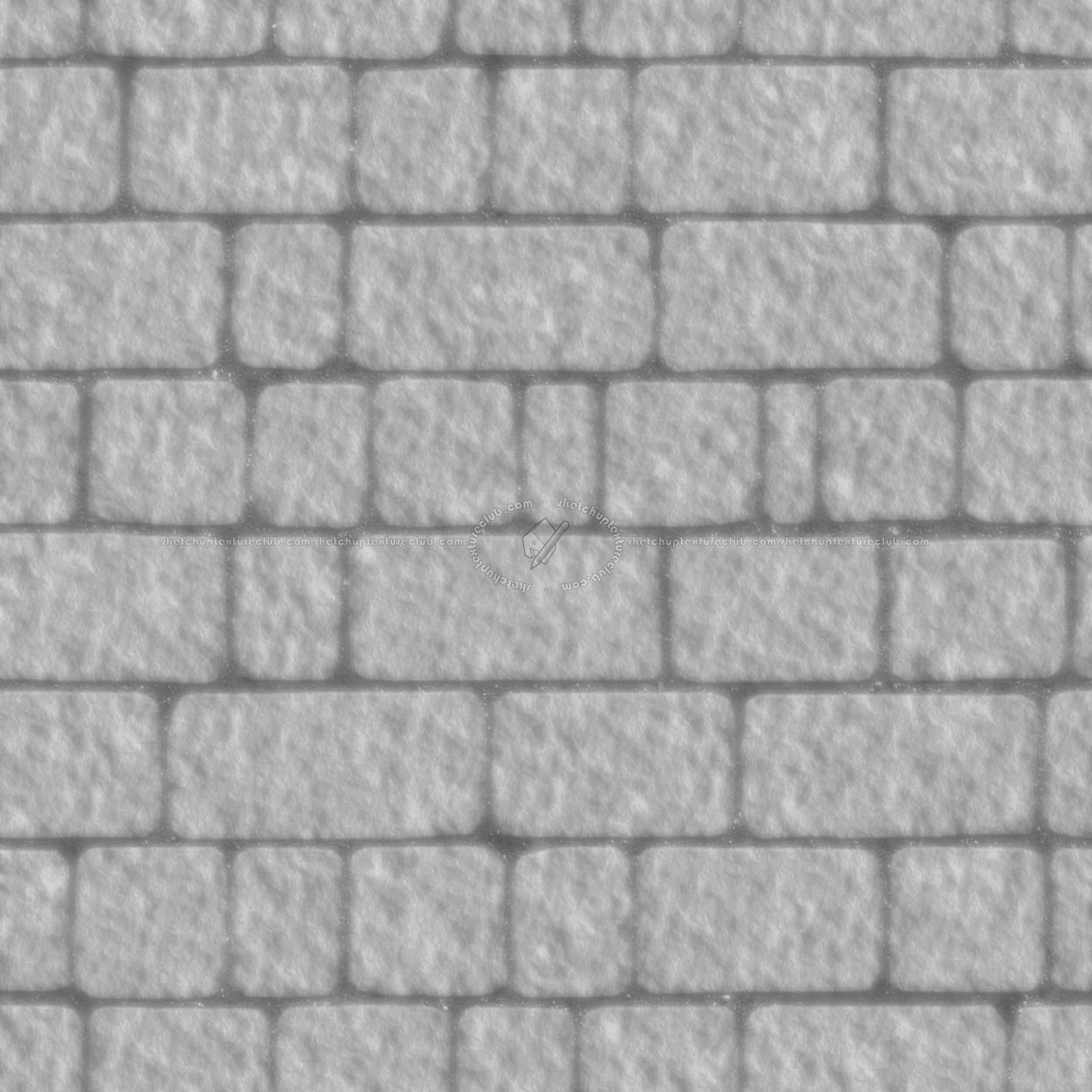 Textures - ARCHITECTURE - ROADS - Paving streets - Cobblestone - Street porfido paving cobblestone texture seamless 07434 - Displacement