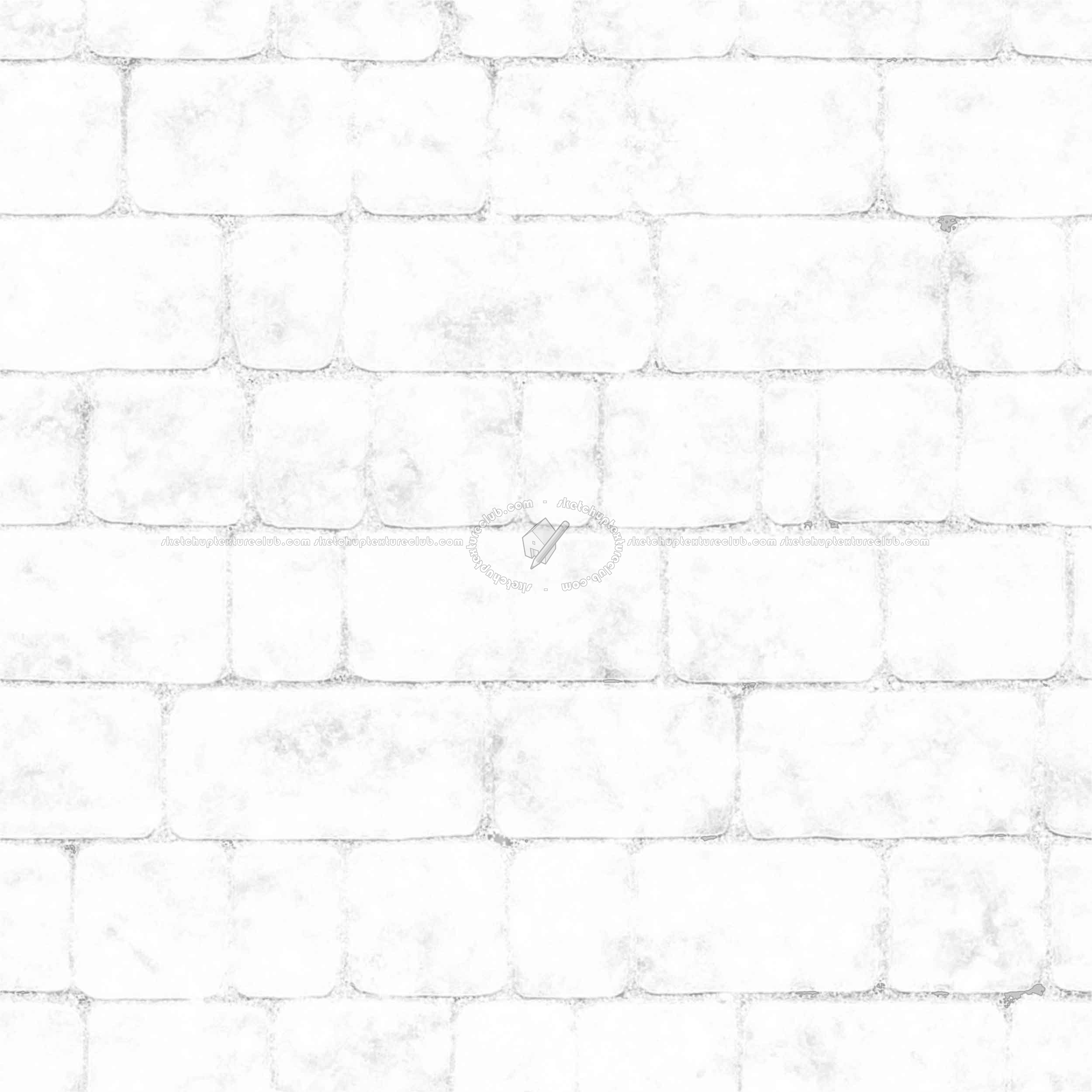 Textures   -   ARCHITECTURE   -   ROADS   -   Paving streets   -   Cobblestone  - Street paving cobblestone texture seamless 07435 - Ambient occlusion