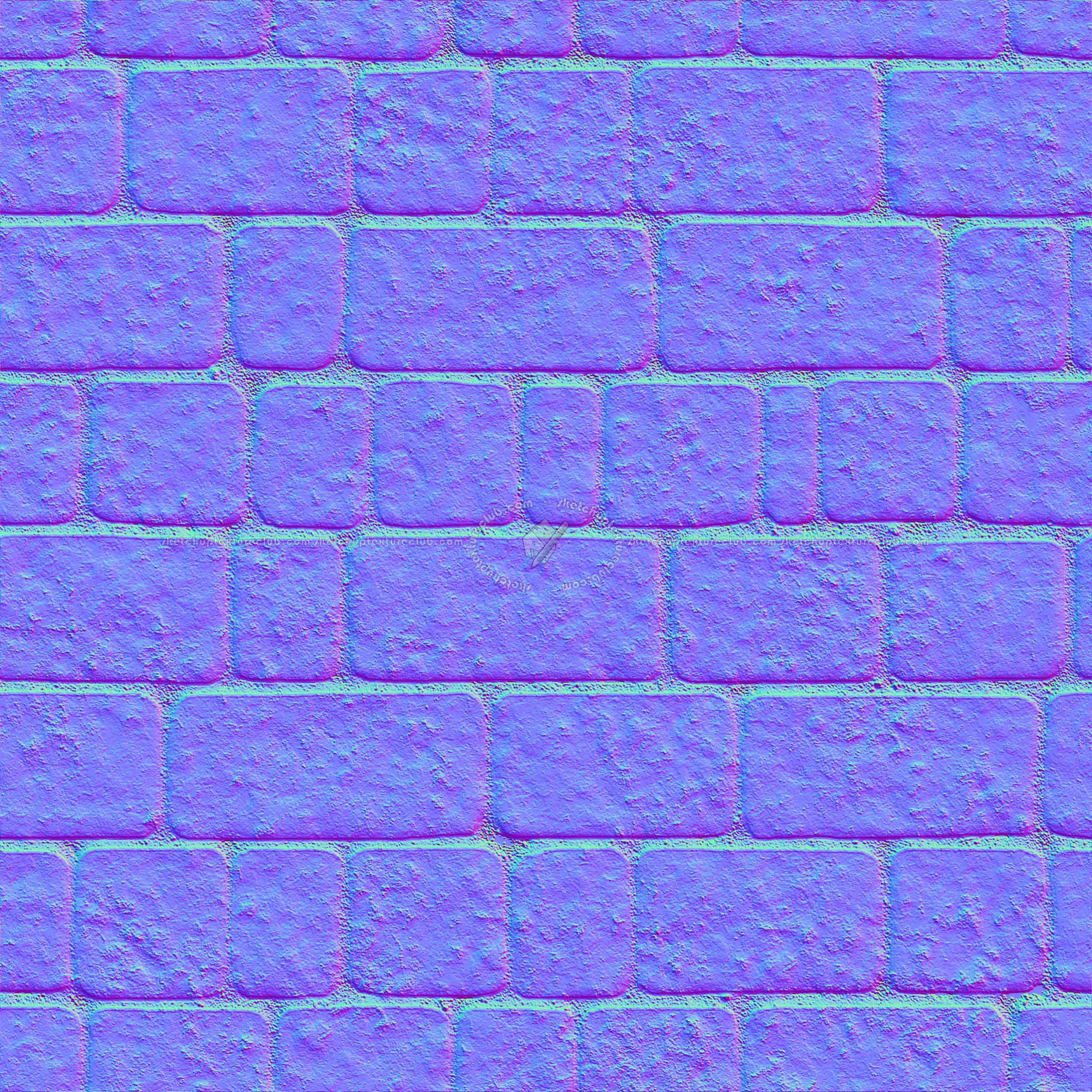 Textures   -   ARCHITECTURE   -   ROADS   -   Paving streets   -   Cobblestone  - Street paving cobblestone texture seamless 07435 - Normal