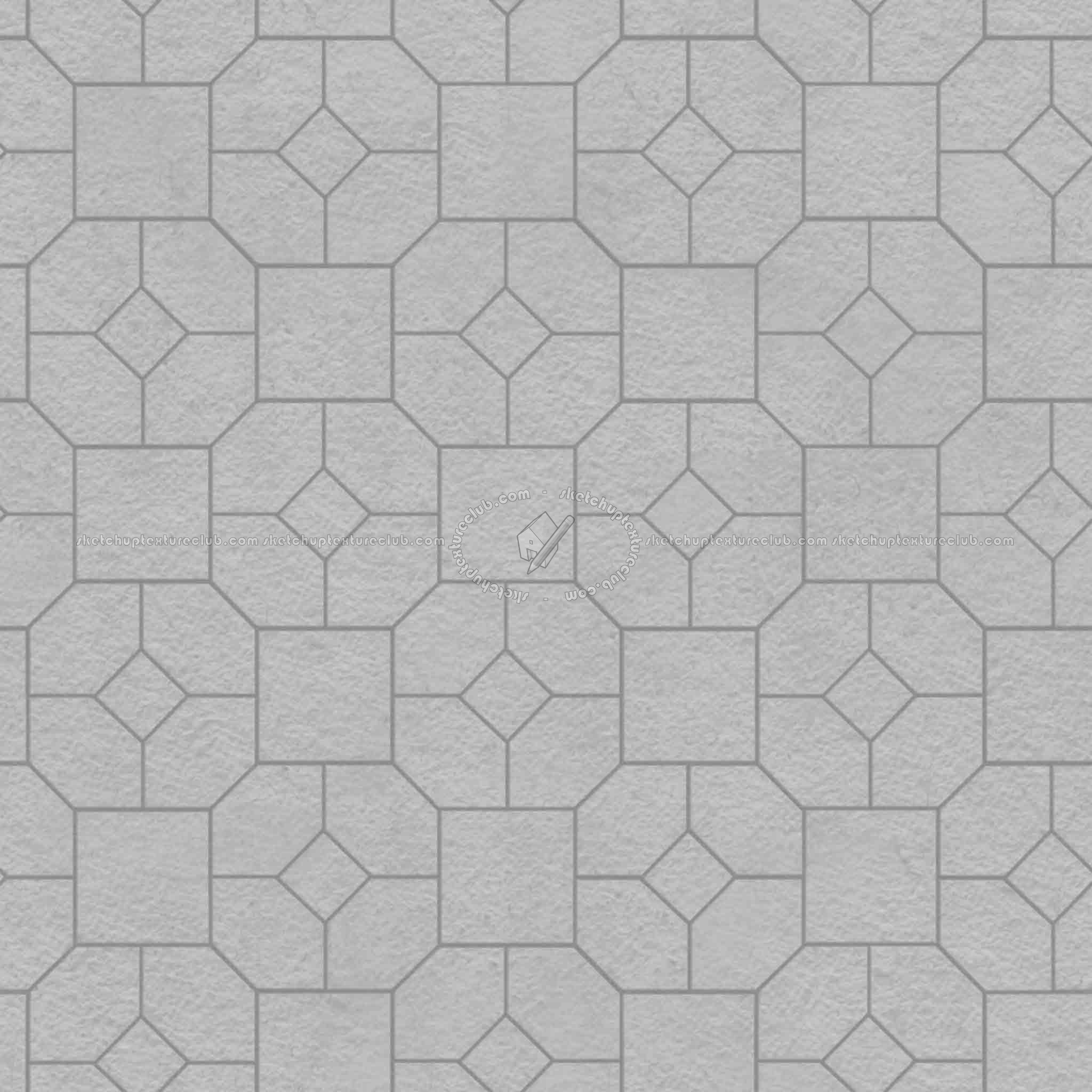 Textures   -   ARCHITECTURE   -   PAVING OUTDOOR   -   Pavers stone   -   Blocks mixed  - Pavers stone mixed size texture seamless 06190 - Displacement